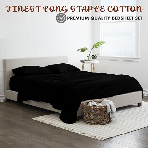 Miniatura 3 de Femini Fashion My Egyptian Giza - Sábanas de algodón Giza tamaño Queen, bolsillo extra profundo de 16 pulgadas, 100% algodón Giza de fibra larga,