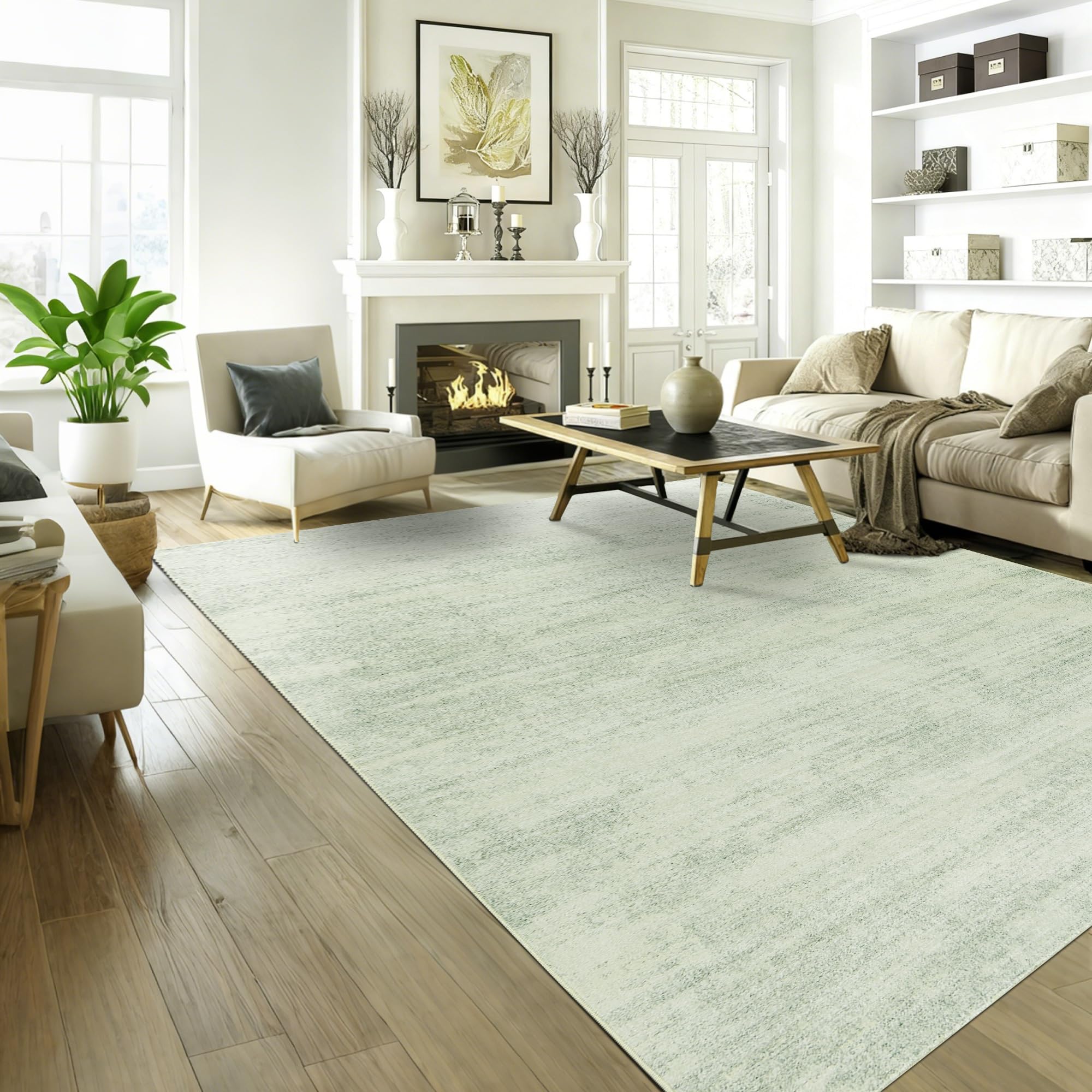 Ebern Designs Sage Green Boho Abstrac...