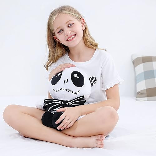 Jack Skellington - Muñeca de peluche de El extraño mundo de Navidad, muñecos de peluche de calabaza King (16 pulgadas, negro)