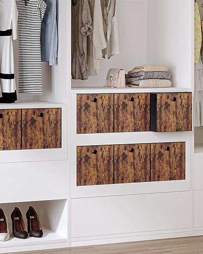 Miniatura 4 de Hzuaneri SC06928A - Cubitos de almacenamiento plegables de 10.2 pulgadas con asas, juego de 6, cestas de almacenamiento para organizar,