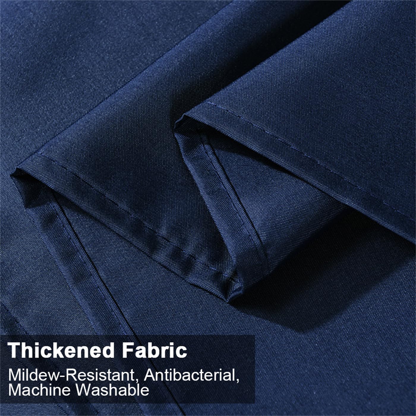 Lkw Ogechi Extra Wide Navy Blue Mildew Proof Shower Curtain 180x200 cm - Image 3