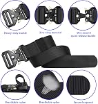 Ginwee 3 Pack Tactical Belt,Military Style Belt, Riggers Belts for Men, Heavy-Duty Quick-Release Metal Buckle with extra MOLLE Hook