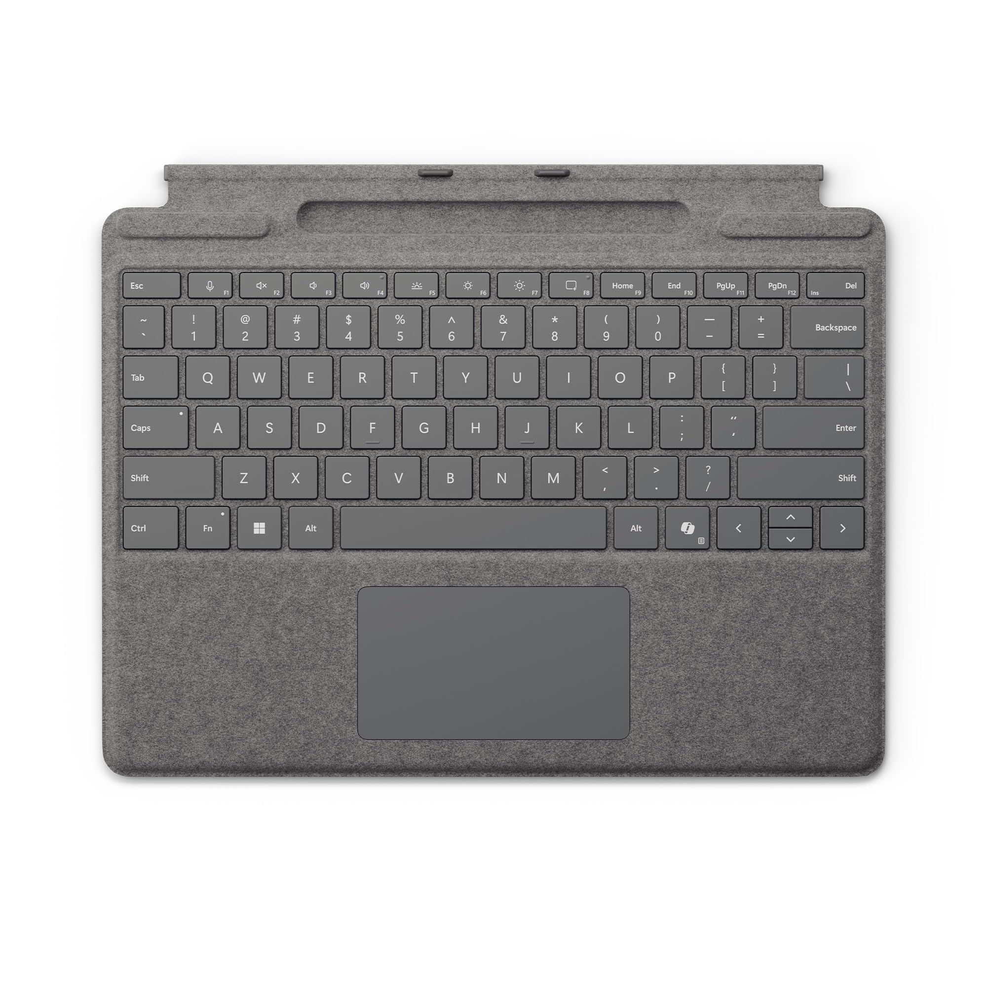 Klawiatura Microsoft Surface Pro z miejscem na pióro | platynowa | QWERTY | kompatybilna z komputerami Surface Pro Copilot+ PC (11. edycja), Surface Pro 9 i Surface Pro 8