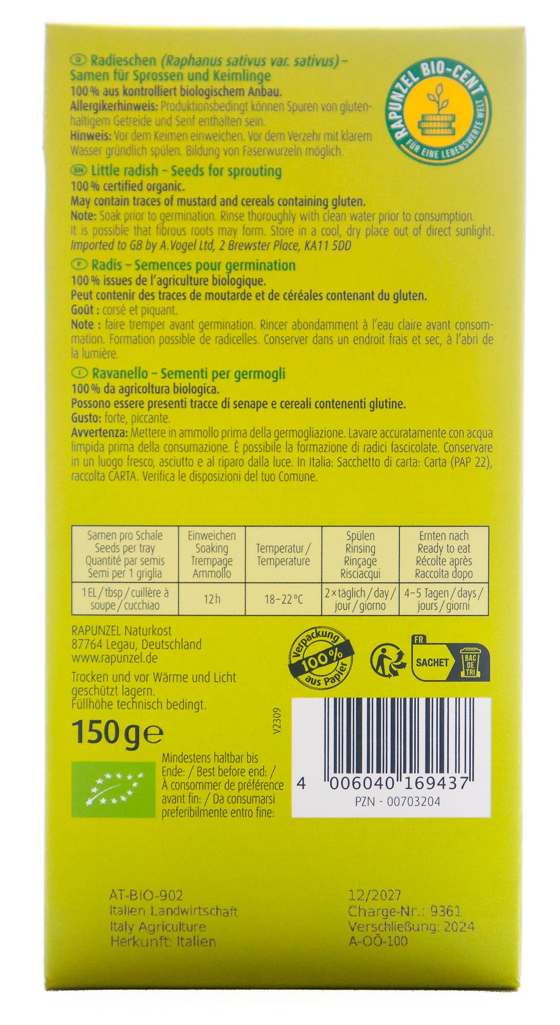 bioSnacky Radieschen 150 g