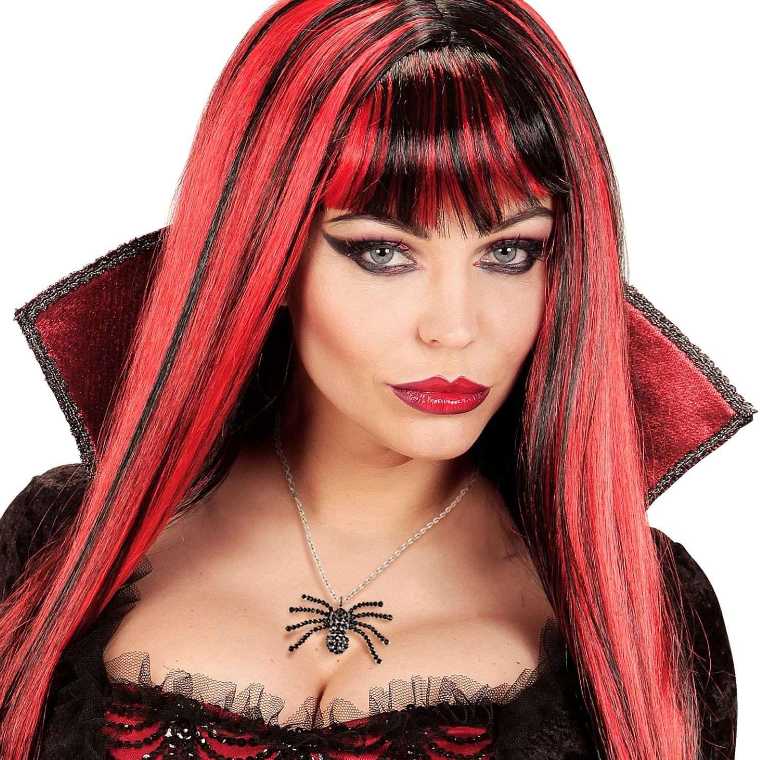 W WIDMANN MILANO Party Fashion - 7145G - Collana ragno strass, gioiello, collana, vampiro, Halloween, carnevale, festa a tema
