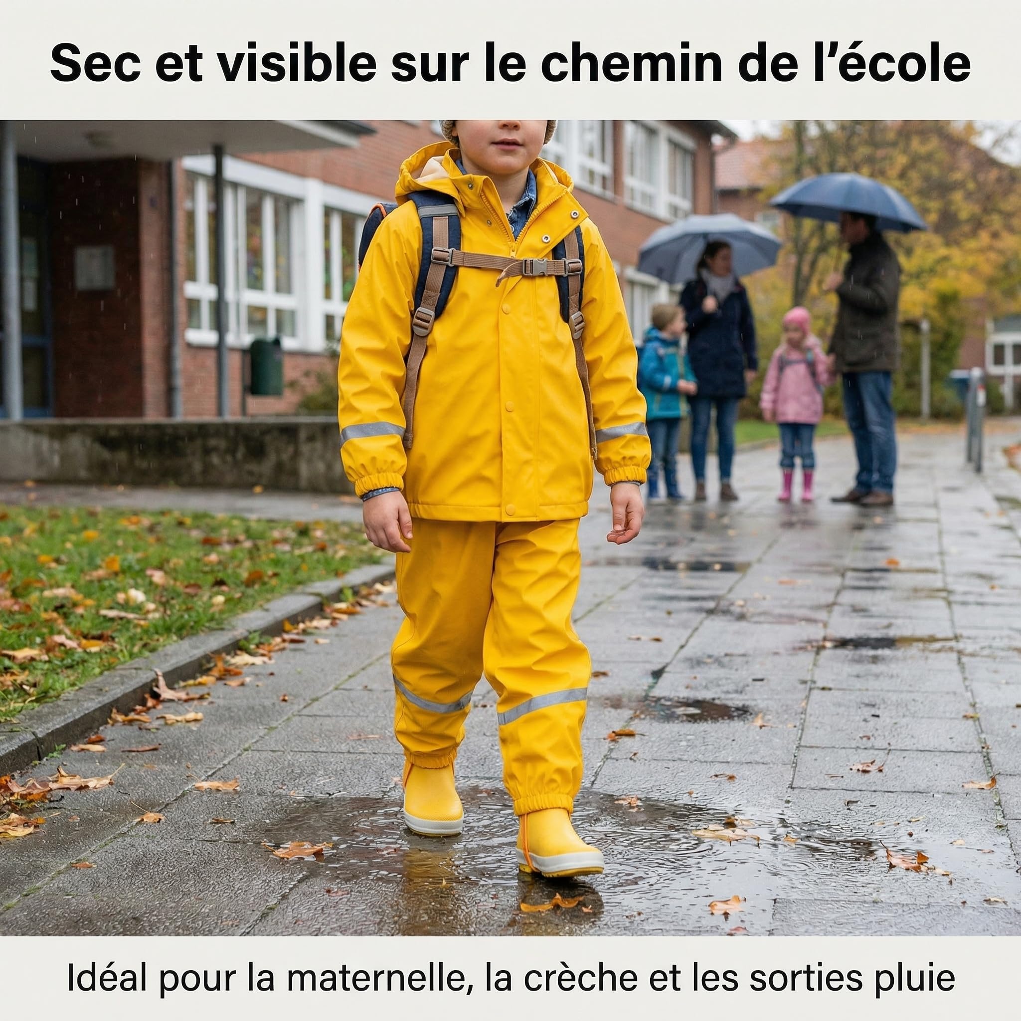 Pantalones de trabajo para la lluvia SoftSkin BMS amarillo 116 cm