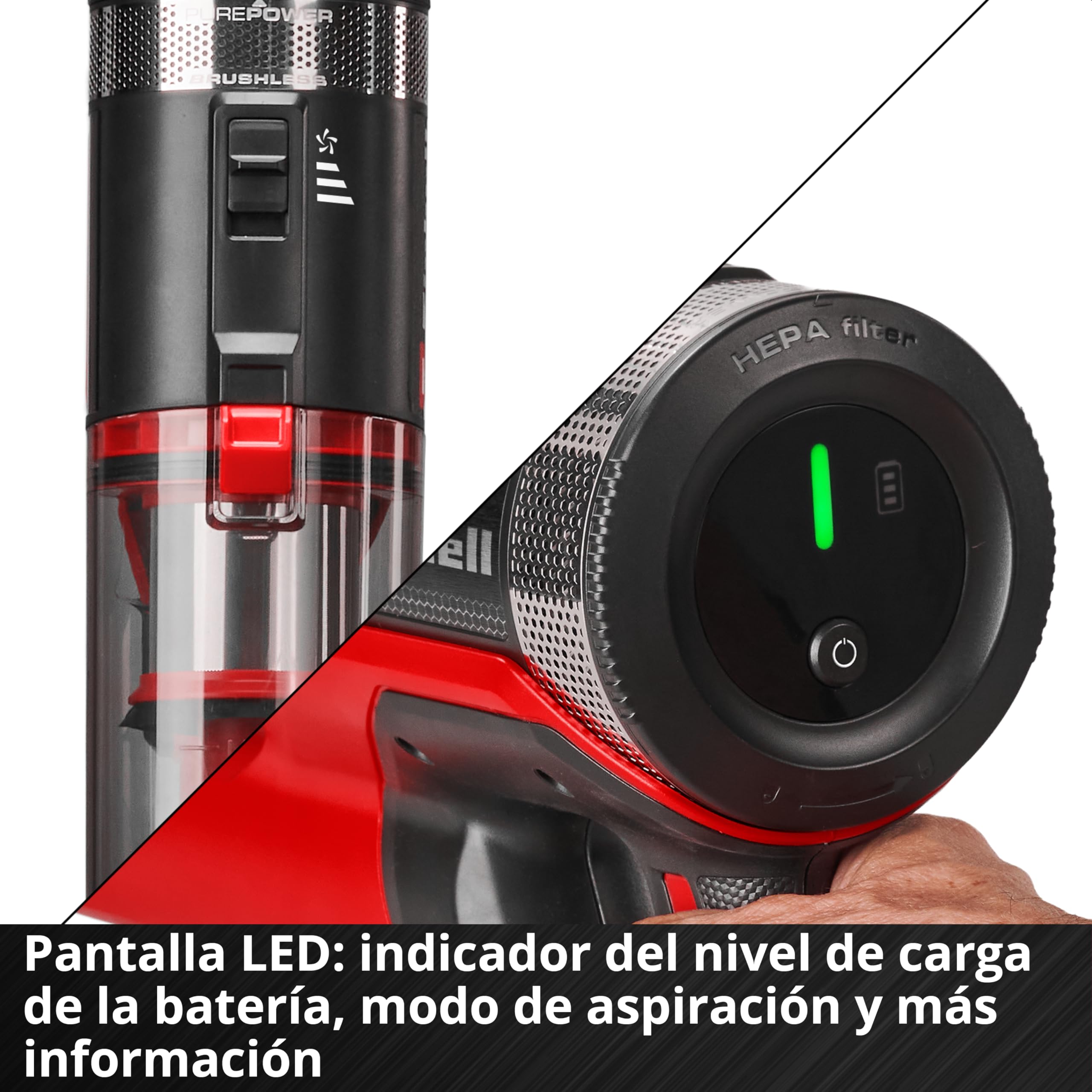 Einhell Aspirador de Mango con batería TE-SV 18/270 Li BL-Solo Power X-Change (18 V, Brushless, 270 mbar, sin Bolsa, 3 Modos de Potencia, Sistema de Filtro Triple, Incl. Accesorios, sin batería)