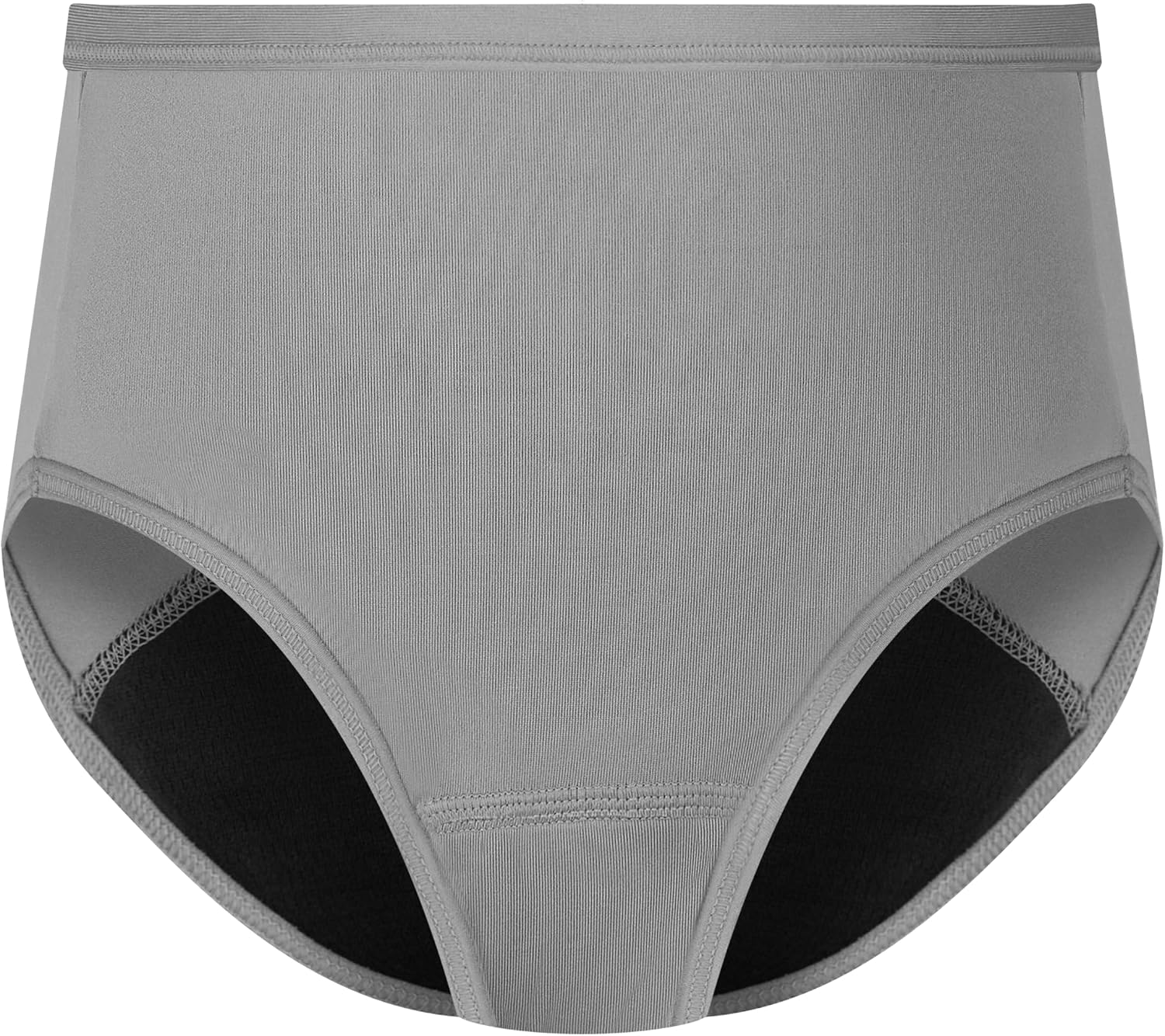 Hanes Girls' Period Underwear High-waist Bikini Pack, 6-pack, Comfort, Period. Bikini Panties, Light Leak Protection