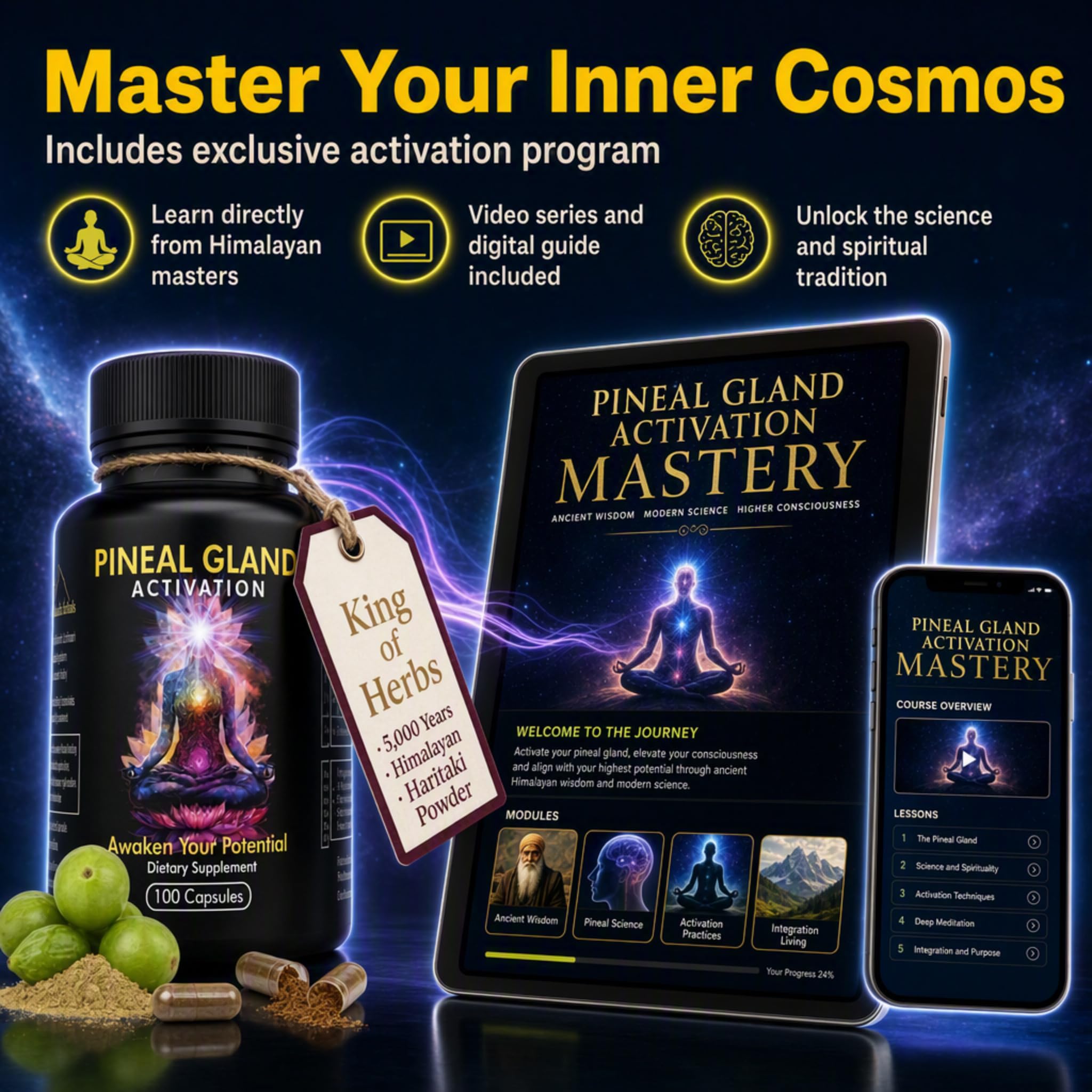 Kailash Herbals Haritaki Pineal Gland Activation Supplement, 100 Vegan Capsules — Amazon image 9