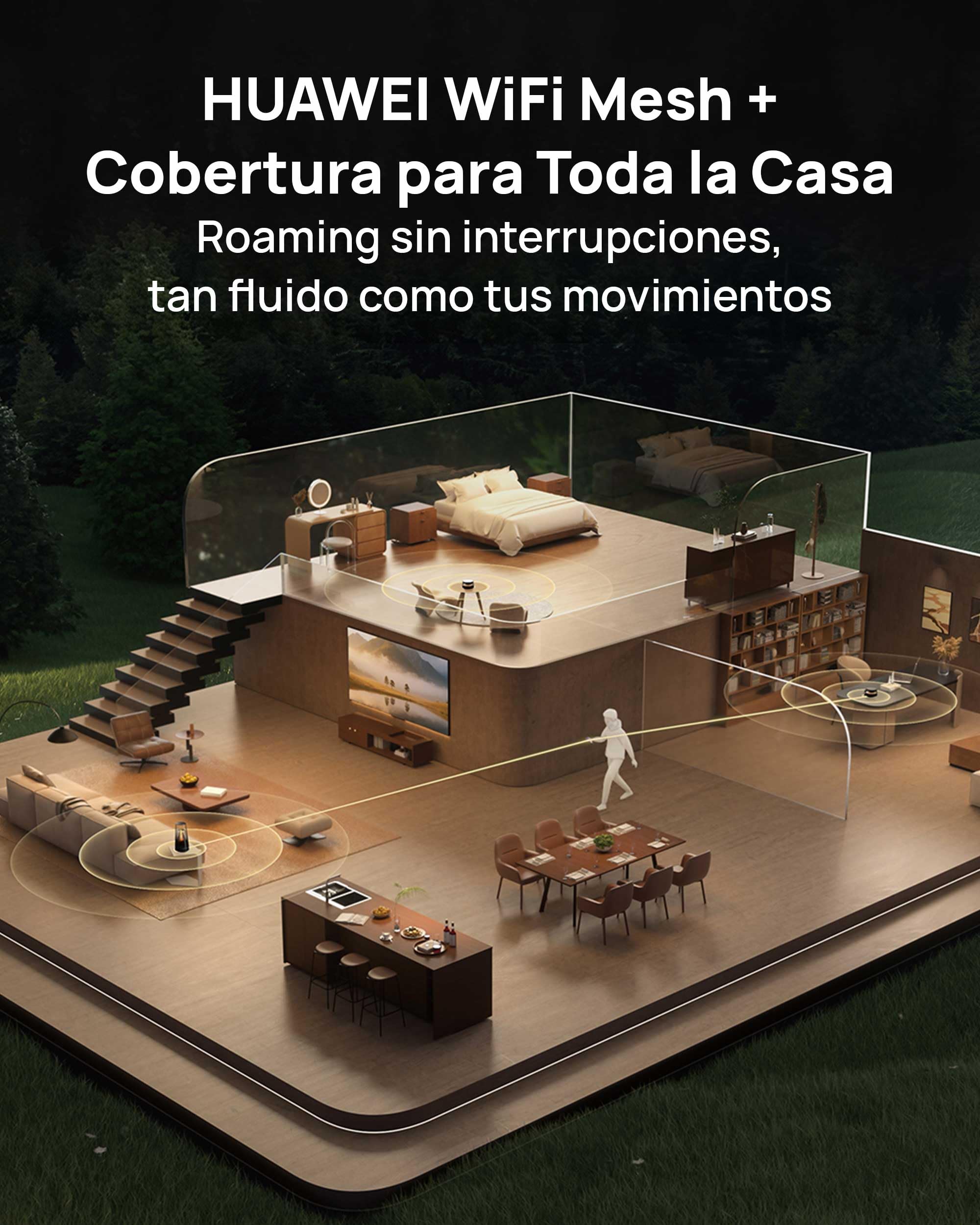 HUAWEI WiFi Mesh X3 Pro Suite Router, WiFi 7 BE3600 de Doble Banda, Cobertura para Todo el Hogar Roaming Fluido, Configuración Fácil, Control Parental, Gaming, para 3-4 Habitaciones, Negro