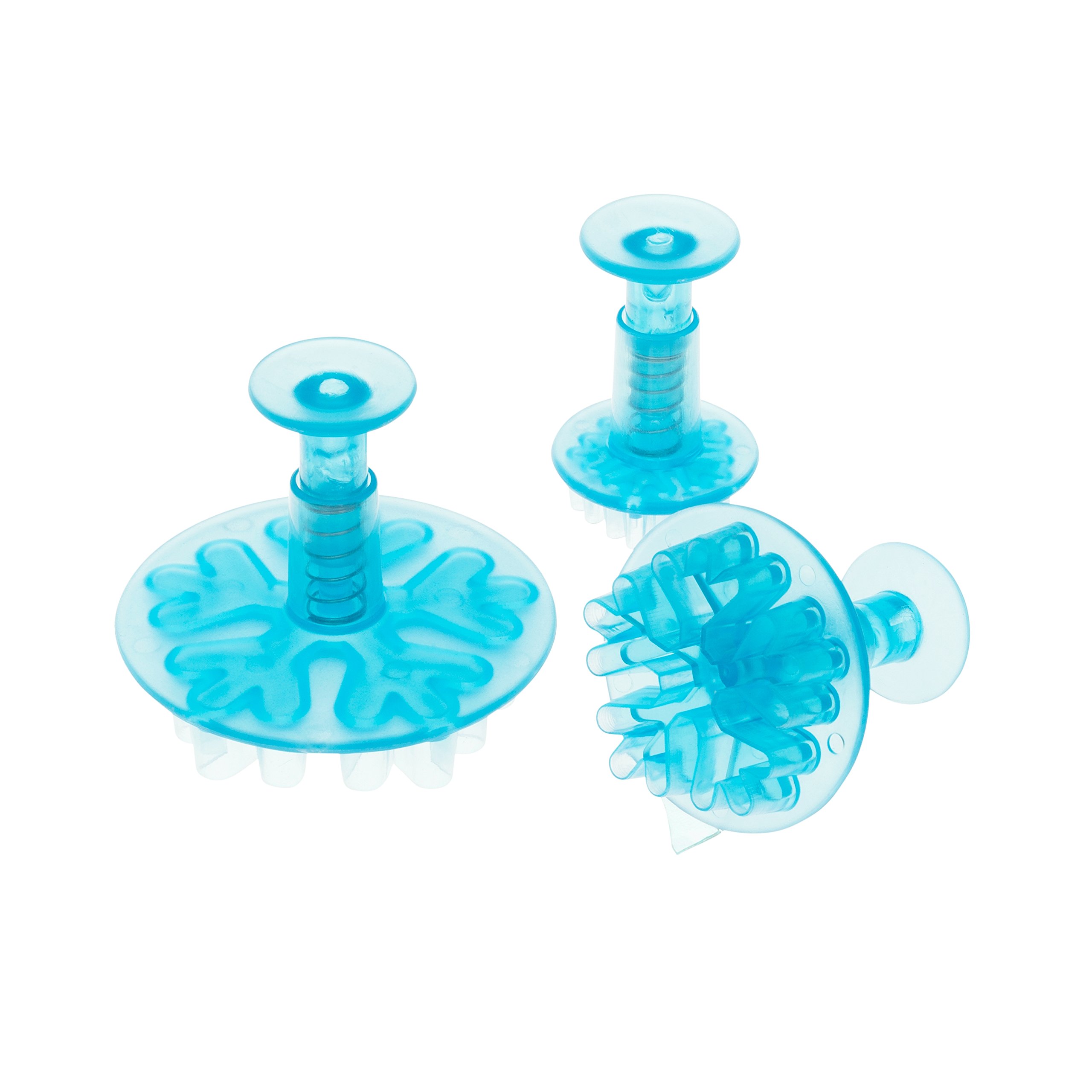 Ateco Snowflake Sugar Paste Cutters with Plunger, Graduated 3 Piece Set