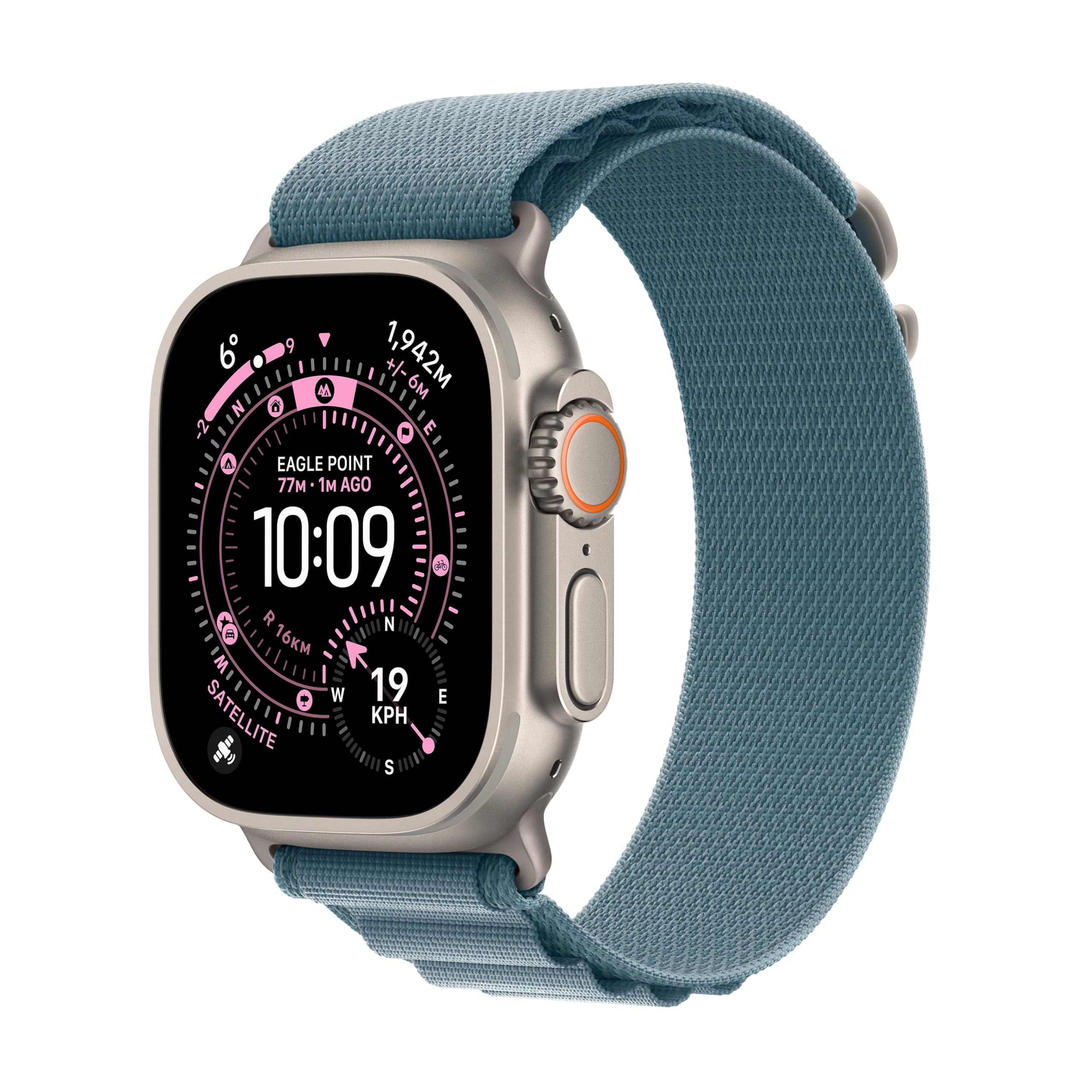 Apple Watch Ultra 3 GPS + Cellular 49mm Natural Titanium Case with Anchor Blue Ocean Band — view 11