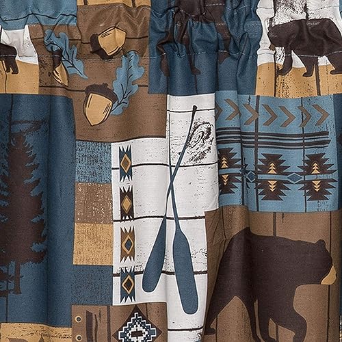 Miniatura 3 de C&F Home Timber Trails Sky - Cortina de tratamiento para ventana, decoración de cabaña, rústico, de algodón, para sala de estar, cocina, 15.5 x 72