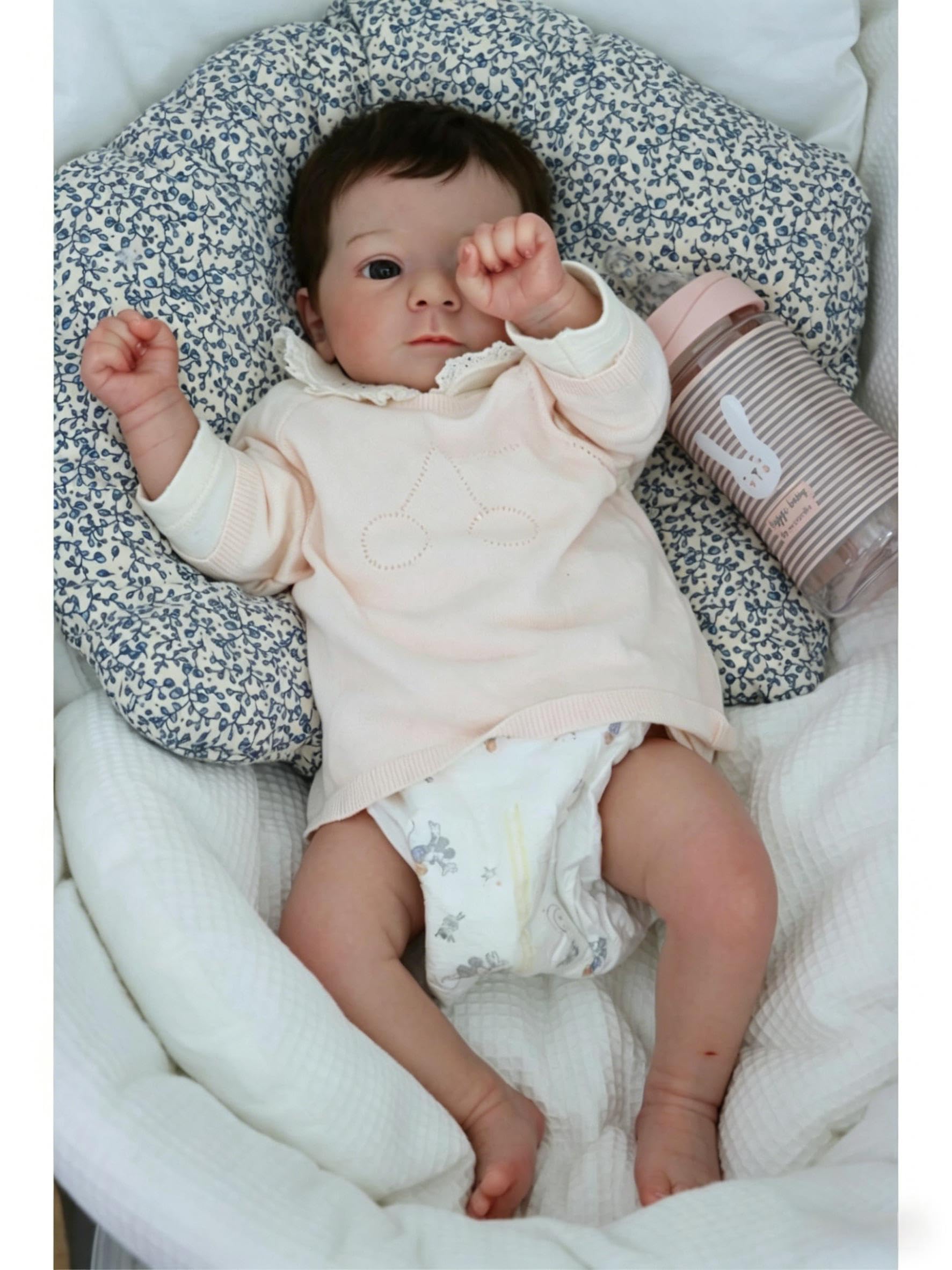 RXDOLL Realistyczne lalki Reborn Baby Dolls silikonowe na całe ciało, winylowe, 45 cm, anatomicznie poprawne lalki dla niemowląt, które wyglądają jak prawdziwe życie, zabawka dla dzieci, zabawka do