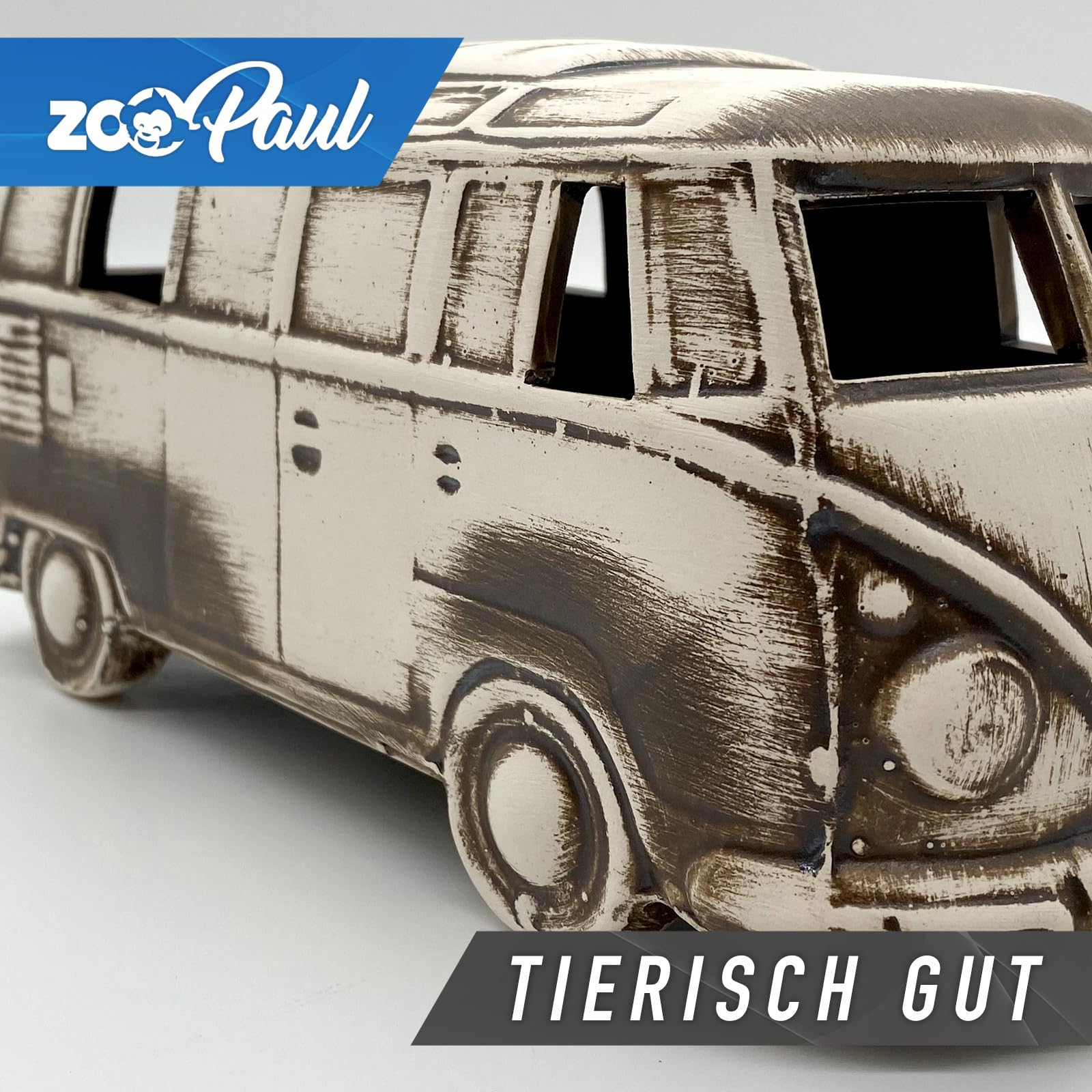 ZooPaul Sprudel Set Keramik Deko und Pumpe + Zubehör Dekoration Aquarium Bus Camper Samba Auto groß