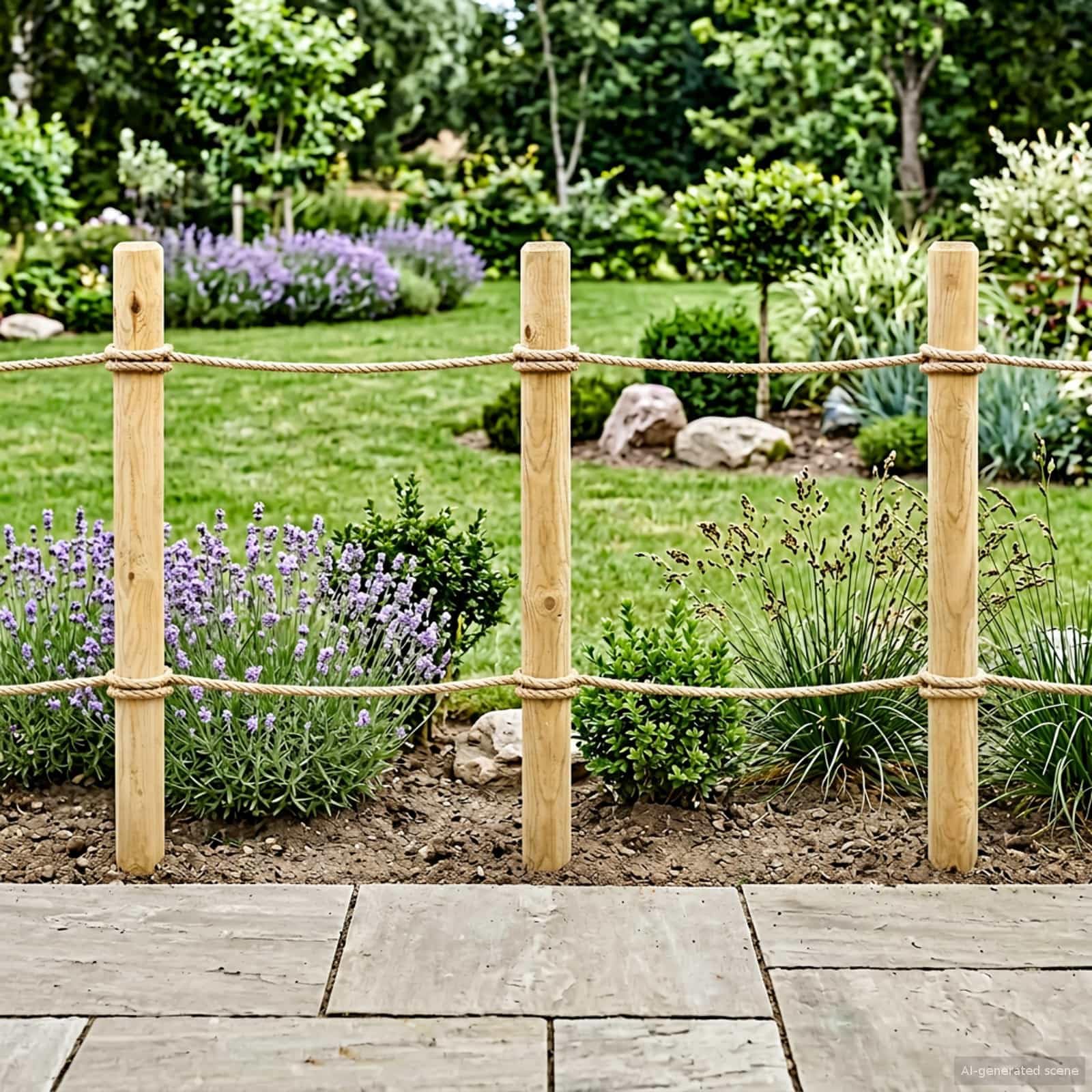 Postes de valla de madera maciza de pino verde, 120 cm, 5 unidades | Tratamiento impregnado, punta afilada, diámetro 8 cm, resistente putrefacción, uso exterior