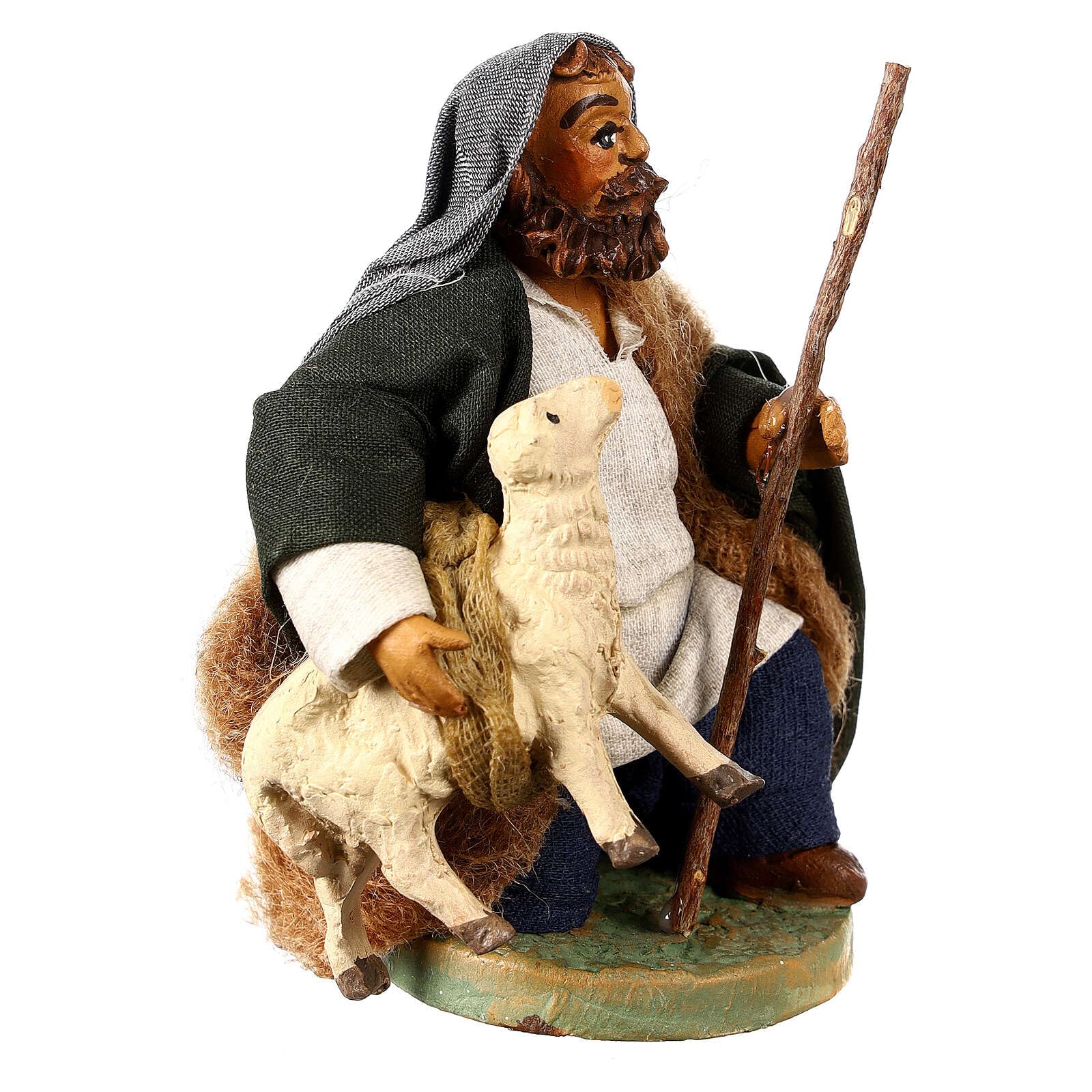 Enclos Avec Moutons Pour Crèche De Noël - Dimensions 9,5x20x14 Cm, Bois Et PVC, Décoration Artisanale Pour Personnages De 10 Cm
