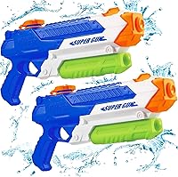 Vista 8 de Pistolas de agua para niños – Pistolas de chorro de verano de 400 CC/40 pies para niños de 3 años en adelante – Paquete de 2 juguetes al aire libre
