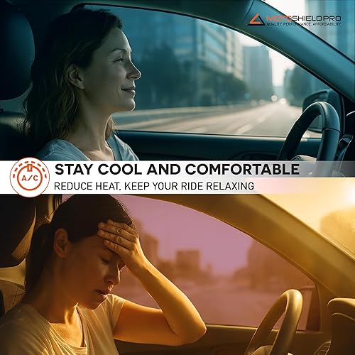 Miniatura 6 de DIY-MotoShield Pro Premium Tinte de carbono (5% VLT) Rollo de 24 pulgadas x 10 pies  Película profesional para ventana de automóvil, reduce el calor