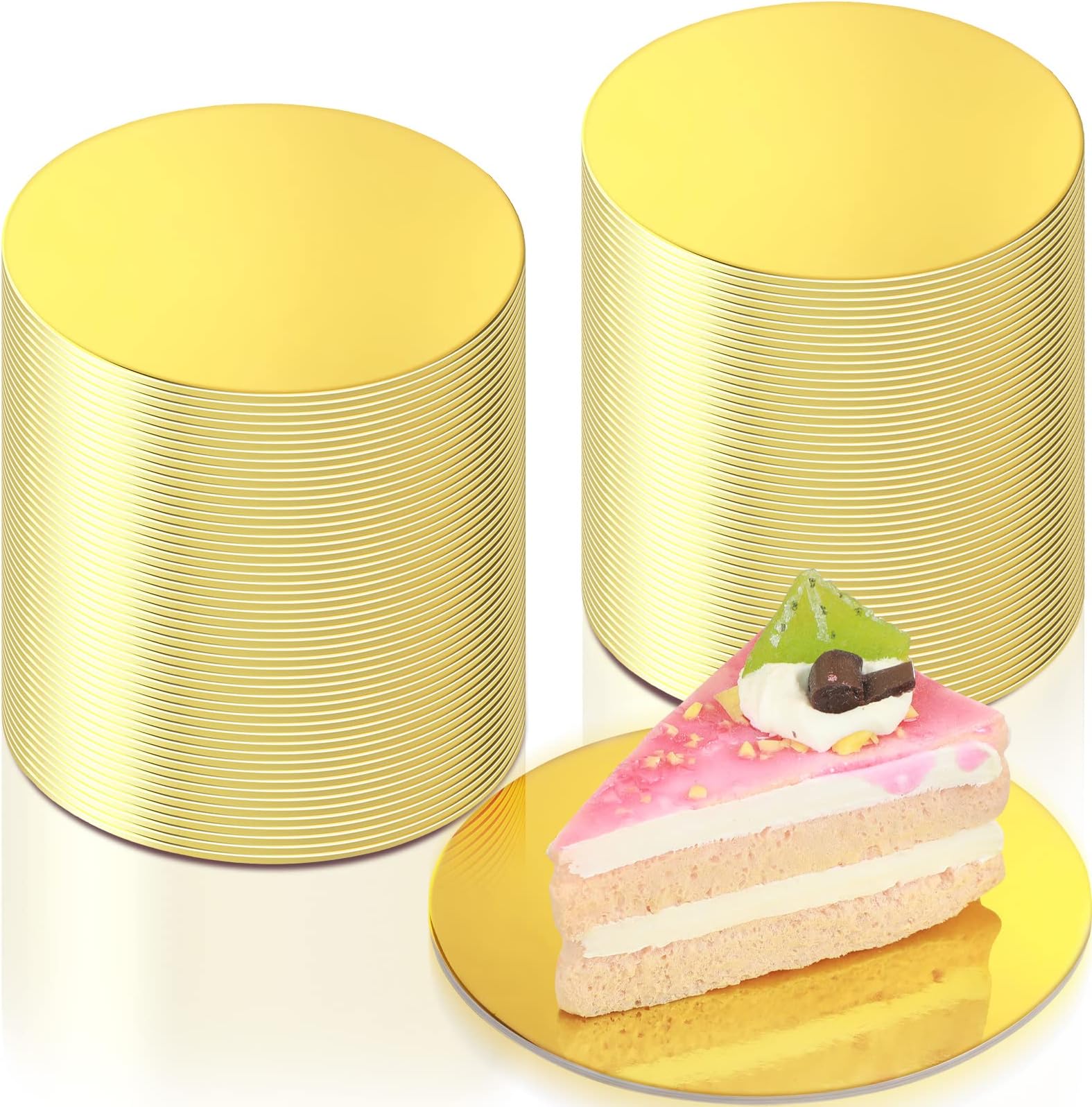 Plateau Per Torte Rotondo Caroline Packaging - Diametro 30 Cm - Rivestito In Argento - Resistente A Umidità E Grasso - 4