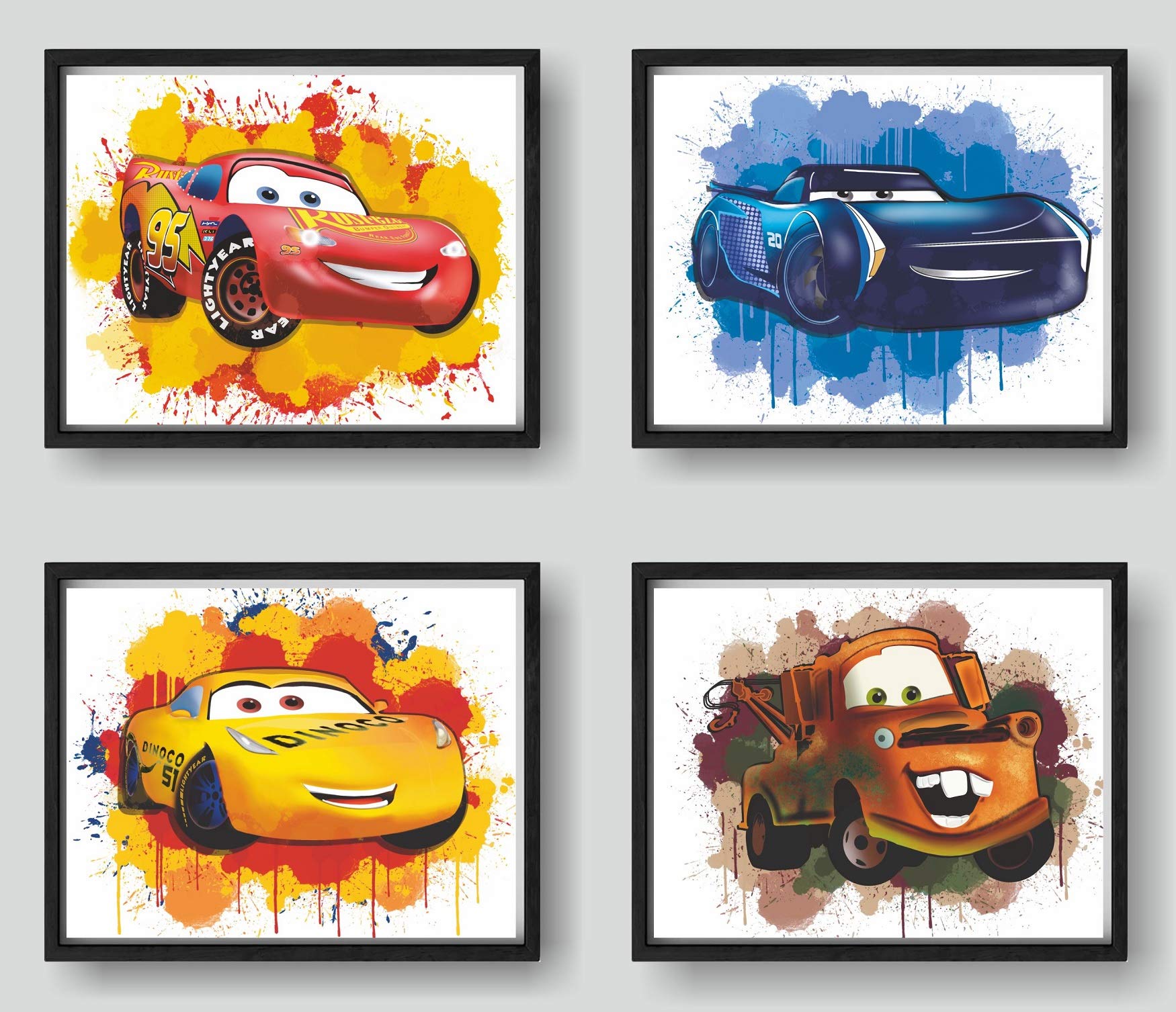 Buy Print A To Z Cars Movie , Cars Watercolor Wall Decor Prints
