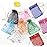 SUMAJU 100 Pieces Moon Star Organza Jewelry Candy Bags, 2.7x3.5 Inch Random Color Organza Favor Bags Gift Pouch with Drawstring for Christmas Wedding Party Stocking Stuffers
