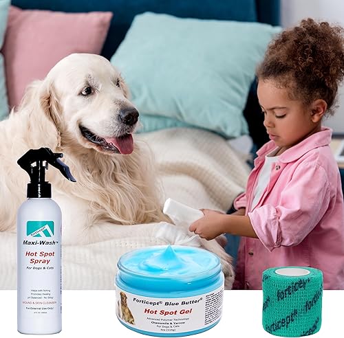 Forticept Clear Butter Dog Hot Spot Treatment Hydro Gel, Heals Dog Wound, Helps with Skin Yeast Infections, Ringworm, Insects Bites, Cuts, Rashes, Skin Allergy, 4 Ounces(8 Fl Oz (Pack of 1))