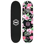 Amrgot Skateboards for Beginners,31 * 8 inches Complete Skateboards for Kids,Boys,Girls and Adults,7 Layer Maple Wood,Double Kick Deck Concave Standard and Tricks Skateboard (Black)