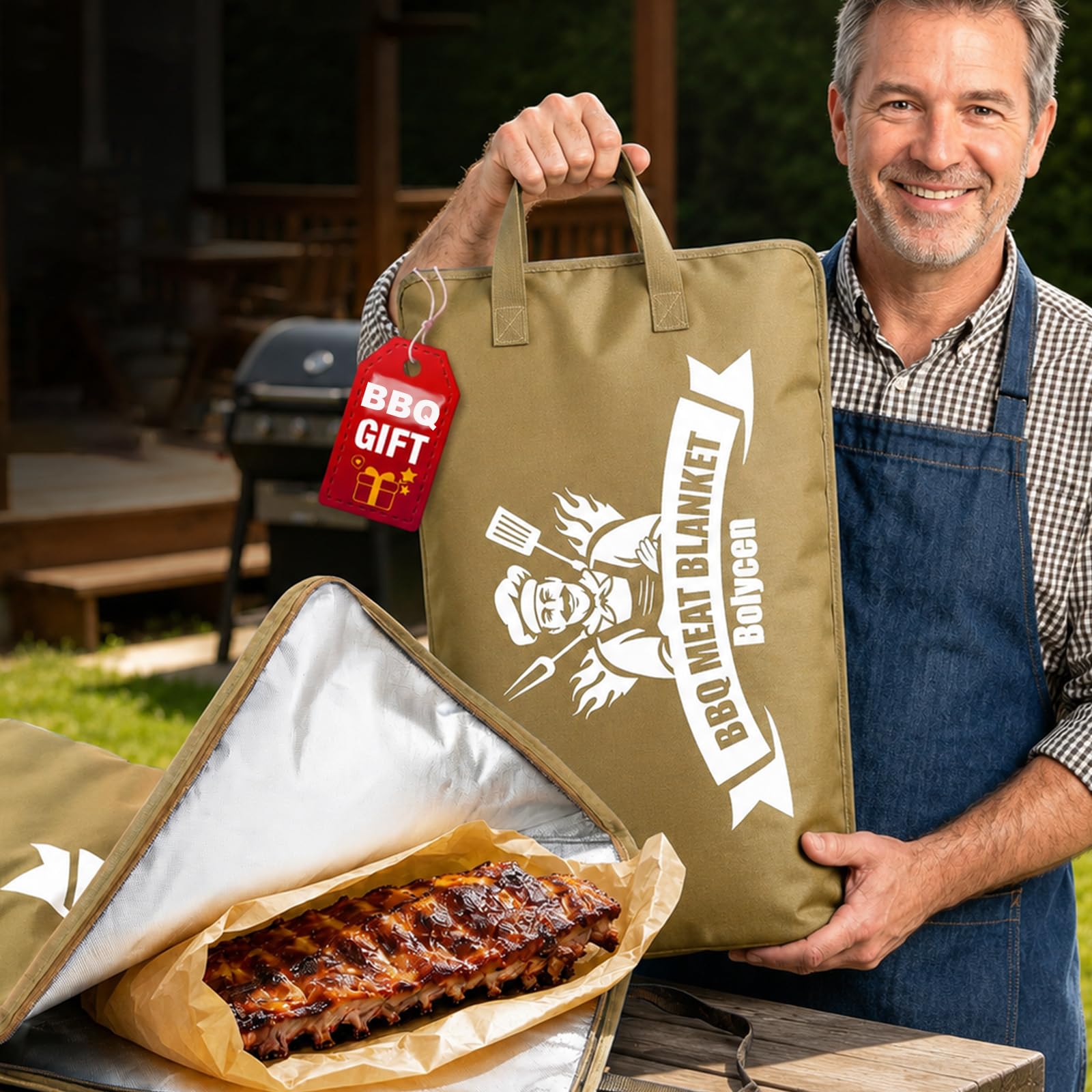 Bolycen Upgraded 23 in BBQ Blanket for Resting Meat, Insulated Brisket Bag