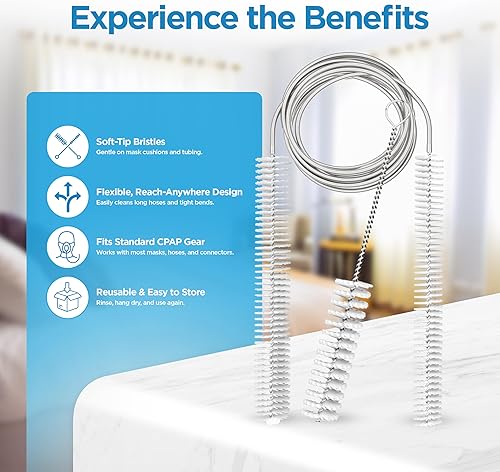 Miniatura 2 de resplabs CPAP Hose Cleaning Brush 8 in 1 CPAP Cleaner for 22mm, 15mm CPAP Tubing, Mask, Cushions, Humidifiers & Water Chambers