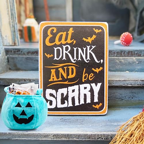 Miniatura 2 de JOINBO Juego de 140 recuerdos de fiesta de Halloween, suministros de papelería para intercambio de aula, proyecto de calabaza verde azulado, truco o