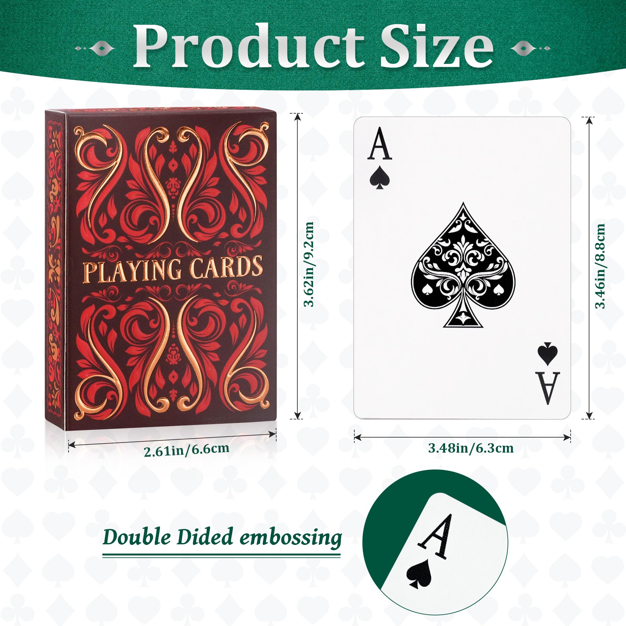 Aomaic Playing Cards 2 Pack Standard Index Playing Card Premium Poker Set Card Games for Adults Deck of Playing Cards for Travel Camping Family Games Night Party Games - Image 2