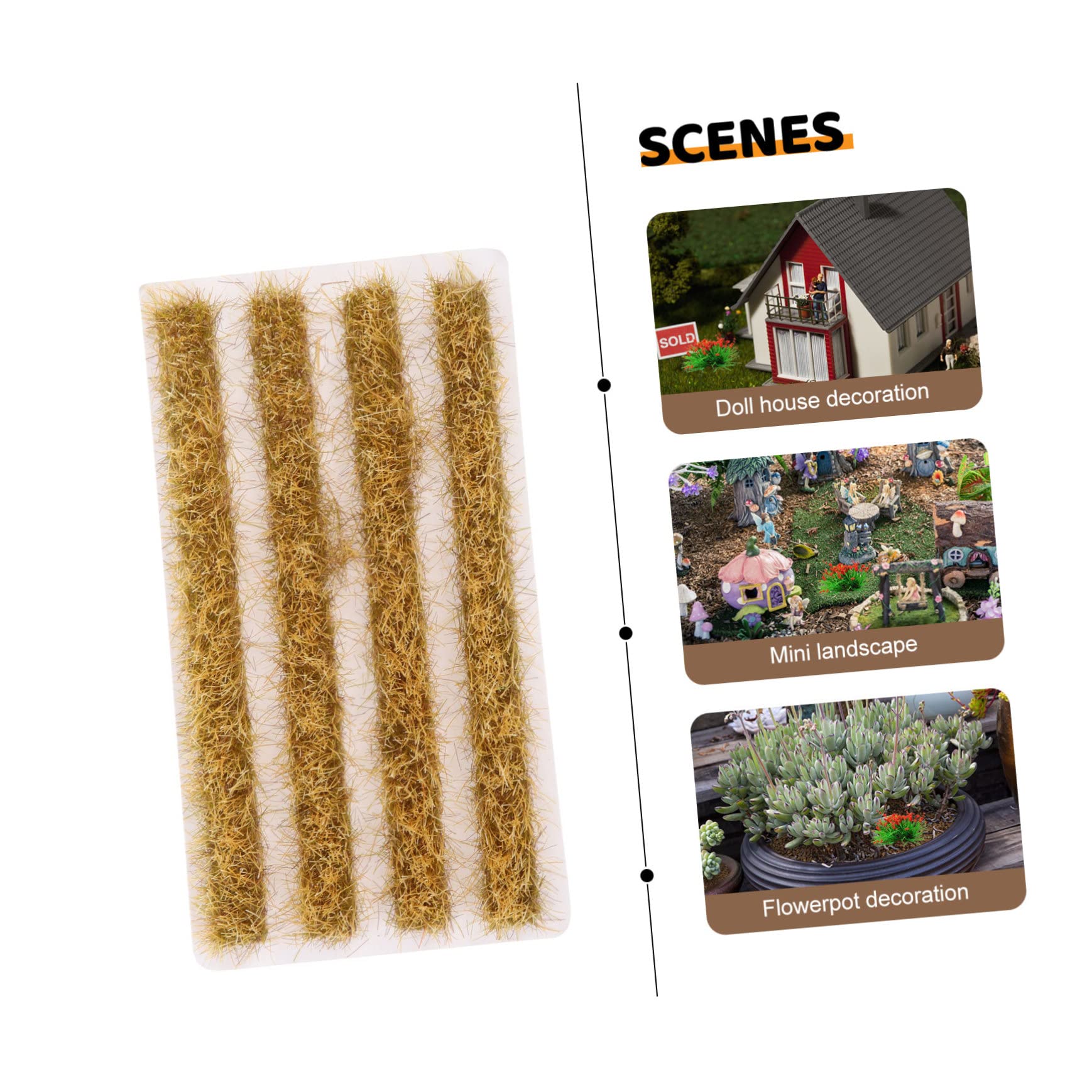 Operitacx 1 Set Static Grass Model Realistic Rice Grass Landscape for Table Decoration Micro Landscape Scenery DIY Soldier Scene Natural Looking Flock Model