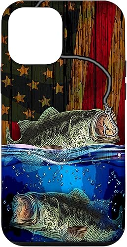 iPhone 12 mini americana Bass pesca bandera americana pescadores caso