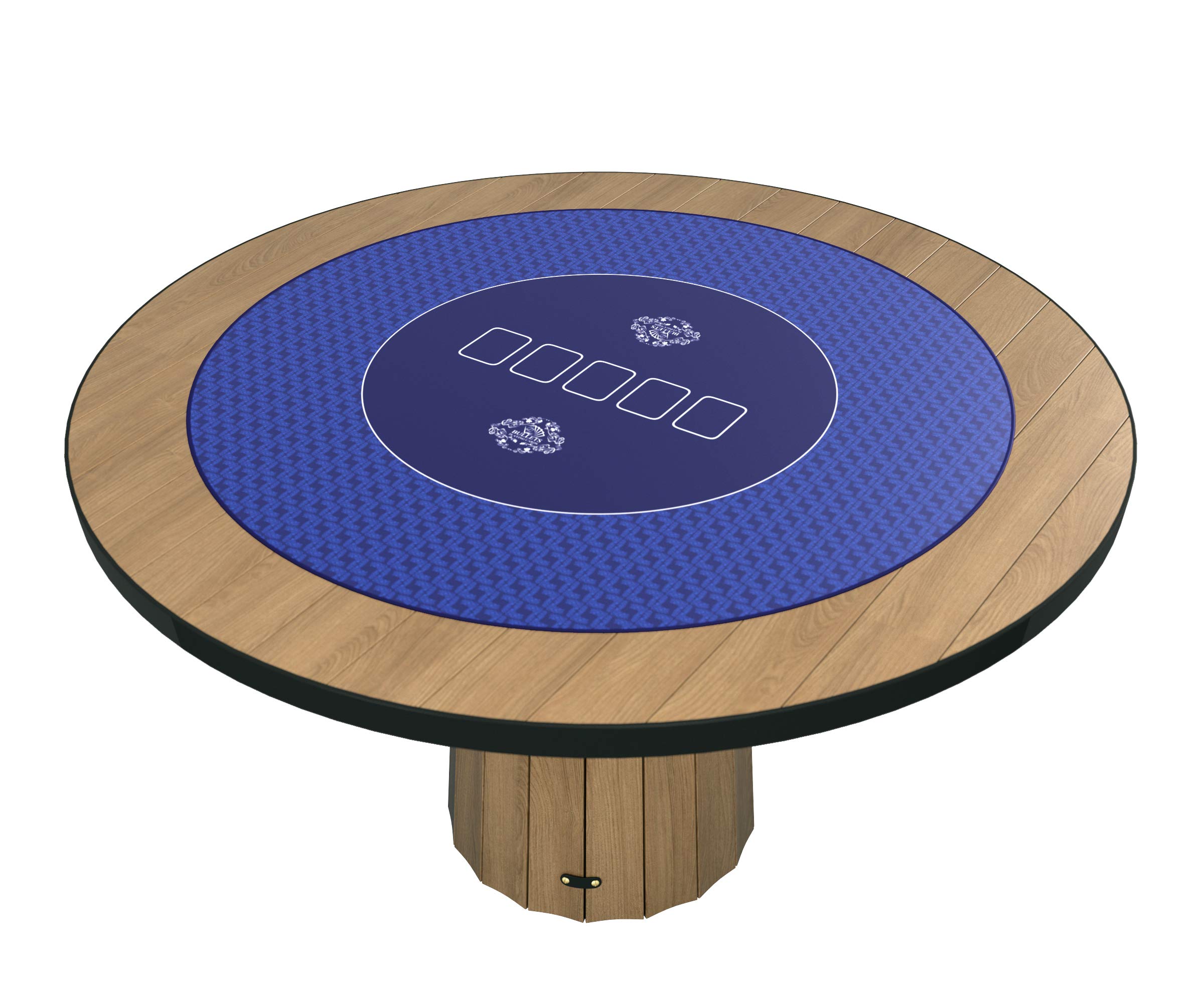 round professional poker table pad 100cm poker cloth - poker carpet - poker mat - blue layout - Image 2