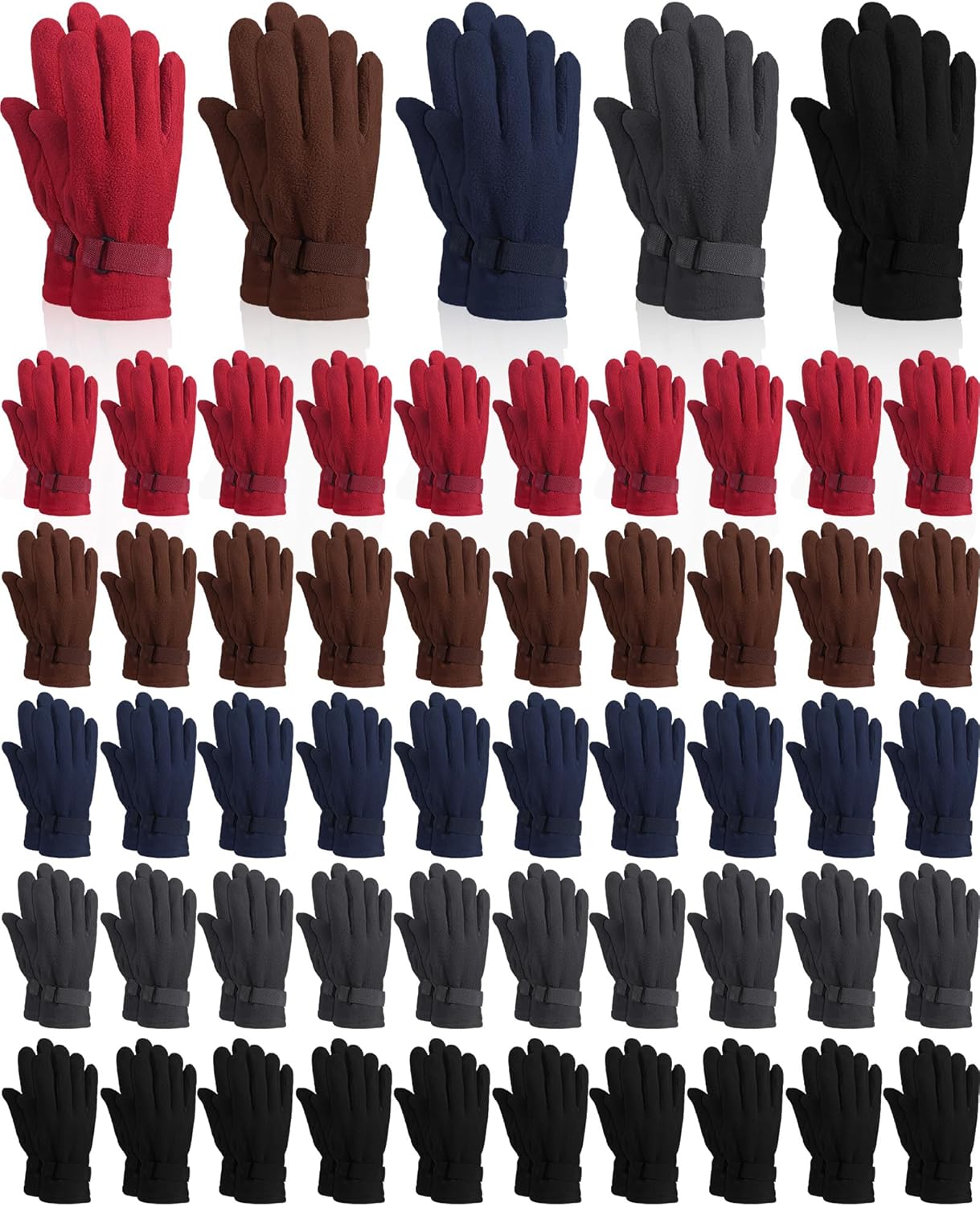 Liitrsh Winter Warm Fleece Gloves Men Bulk Thermal Driving Soft Warm Sports Cozy Gloves for Adult Men Women Cold Weather