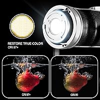 Vista 2 de GVM - Kit de luz de video RGB de 200 W, luz de estudio LED bicolor con caja de luz de linterna de 26 pulgadas, iluminación de fotografía