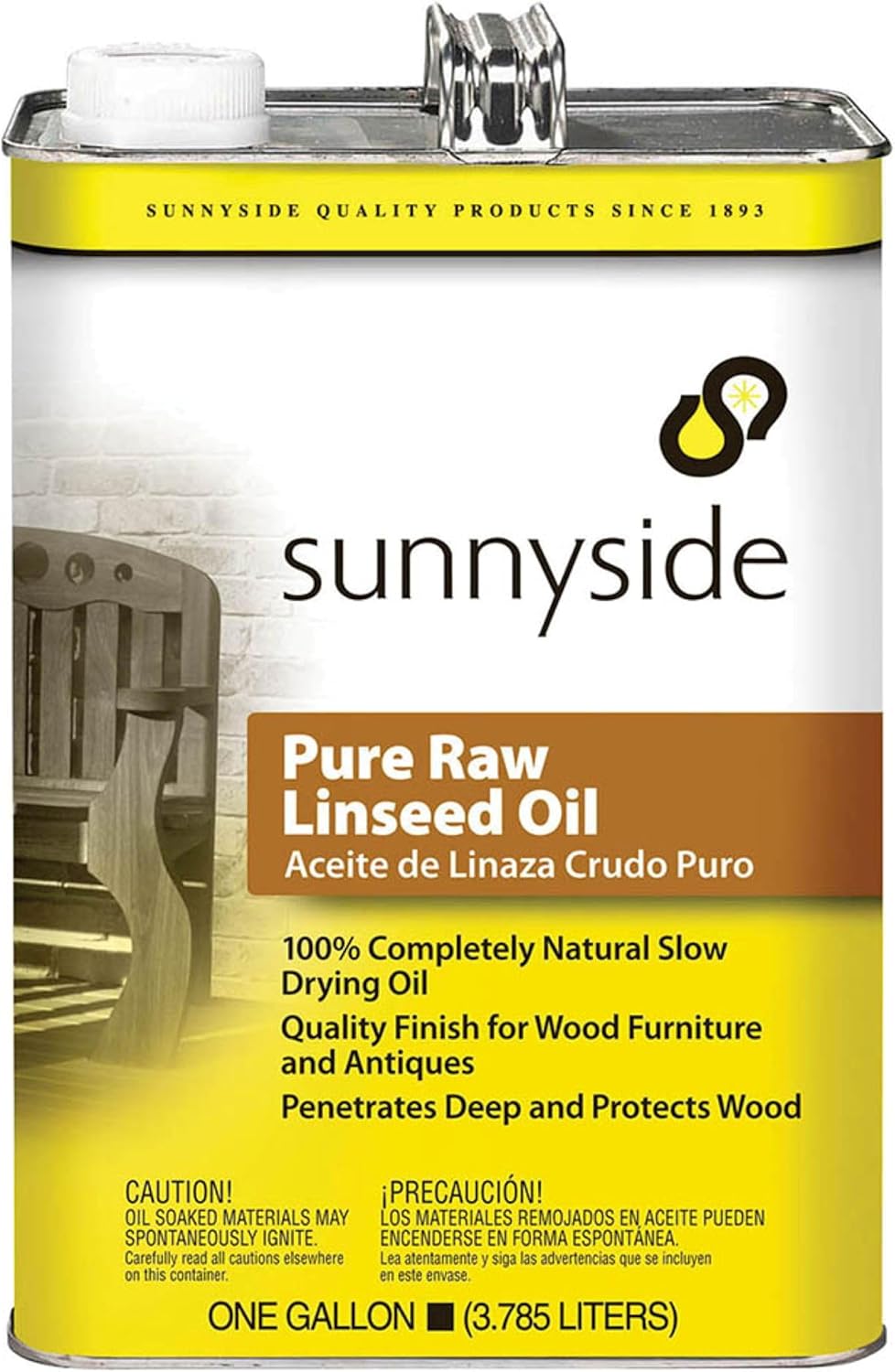 Sunnyside Corporation 873G1 Pure Raw Linseed Oil, Gallon