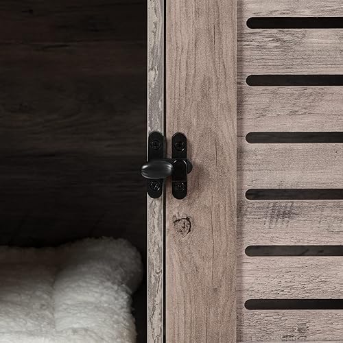 Miniatura 6 de HOOBRO Caja de arena para gatos, mueble oculto para gatos con puerta con rejillas, amplio baño oculto para gatos con divisor, mueble para gatos,