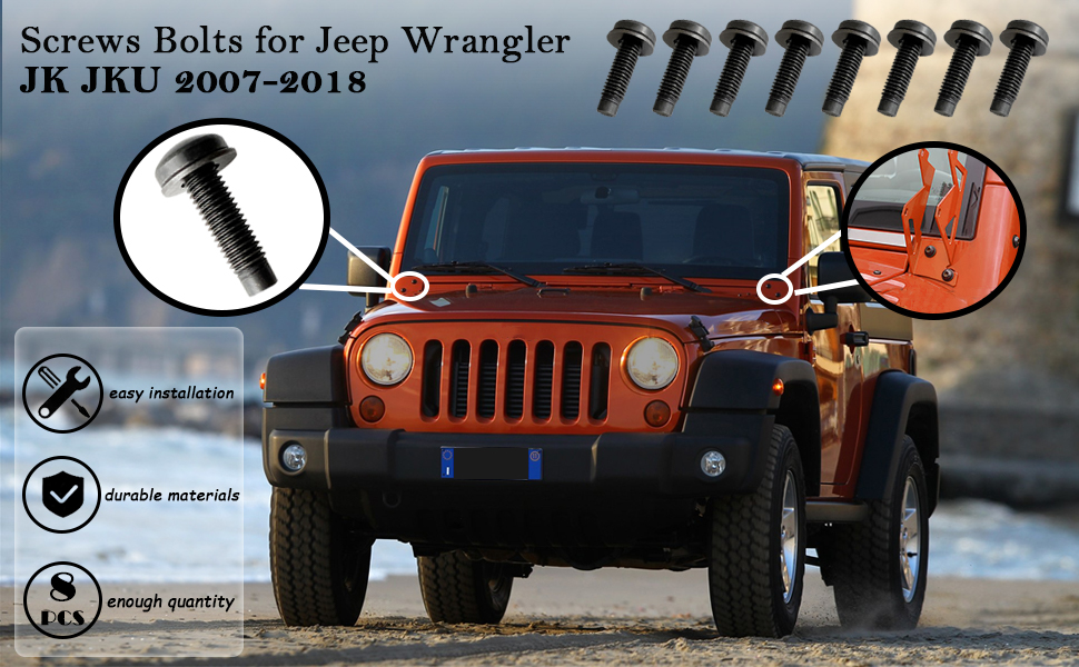 Image of Screws Bolts for Jeep Wrangler JK,M8 Bolts