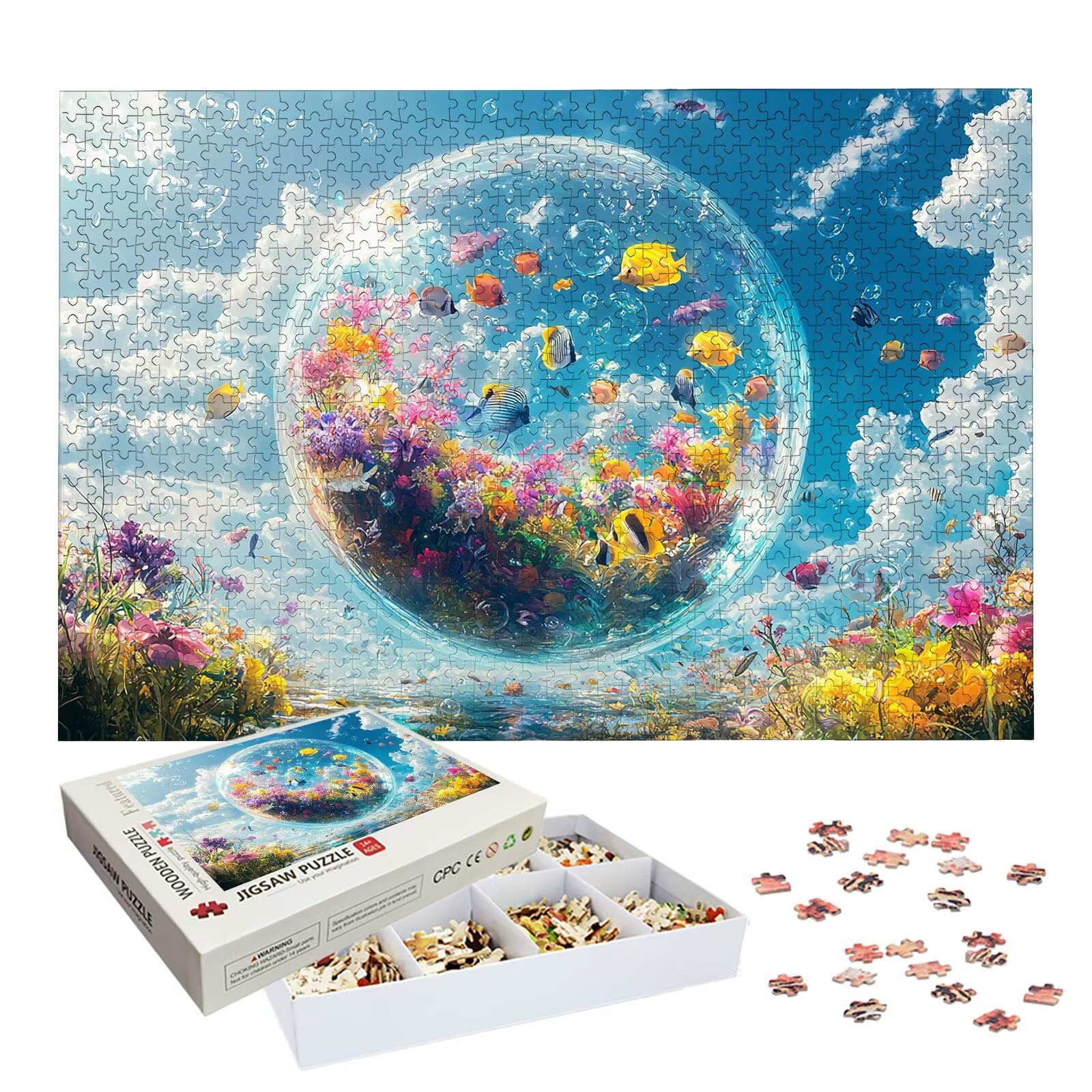 Puzzle 4000 Pezzi Fantasia, Puzzle Paesaggio 4000 Pezzi Arte per Adulti e Bambini, Misura: 141.5x87.5 cm, Puzzles Legno per Adulti con Squisita Scatola di Imballaggio, Regalo Donna, Regalo Uomo, -8273