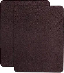 Fita adesiva para reparo de couro para sofá, 20 x 28 cm, 2 peças, assento de carro, cadeira de escritório, móveis de couro, kit de remendo de reparo de vinil para móveis (marrom acastanhado)