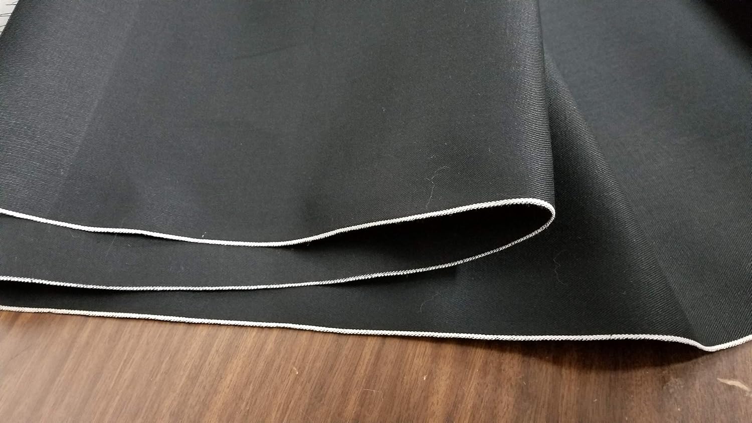 Jett Black Color Cotton dinem Japanese Selvedge Denim, Fabric by The Yard Width: 30 inches