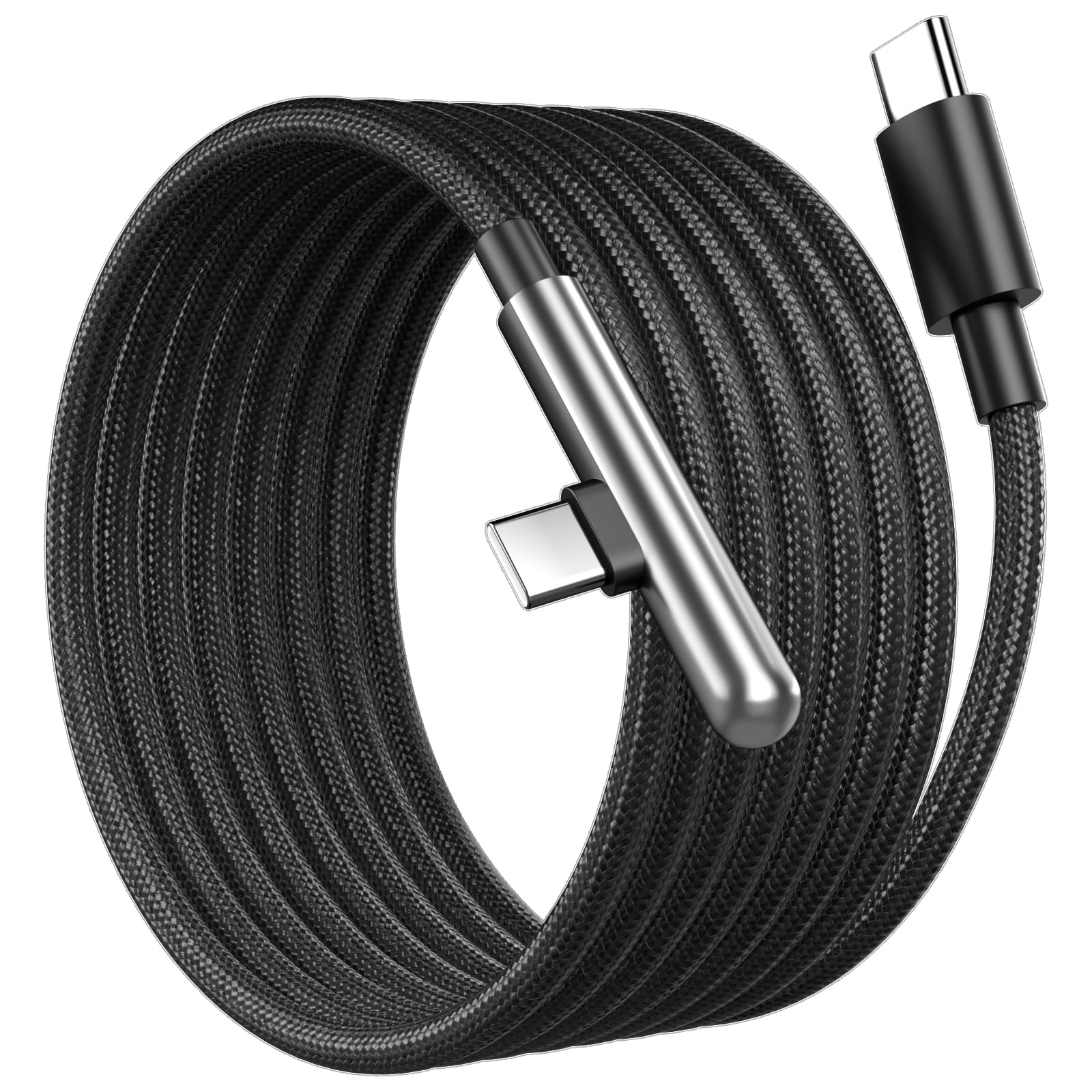 Cable USB C de 16 pies de carga rápida de 240 W, cable USB C a USB C extralargo de 16 pies tipo C, cable de datos trenzado para iPhone 17, 16, Pro Max, 15, iPad, MacBook Pro, Air, Galaxy S25, S24