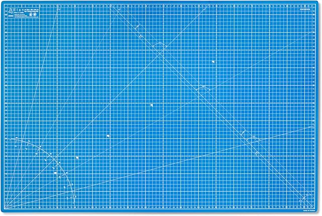 Elan Cutting Mat A1 Blue, 5-Ply Craft Mat, Self-Healing Cutting Board Craft, Art Mat, Self Healing Cutting Mat 90 x 60, Dressmaking Accessories for Sewing, Quilting, and Crafting