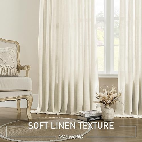 Miniatura 3 de Cortina plisada natural extra ancha filtrante de luz, 72 pulgadas de ancho x 84 pulgadas de largo, cortinas plisadas con ganchos para sala de estar,