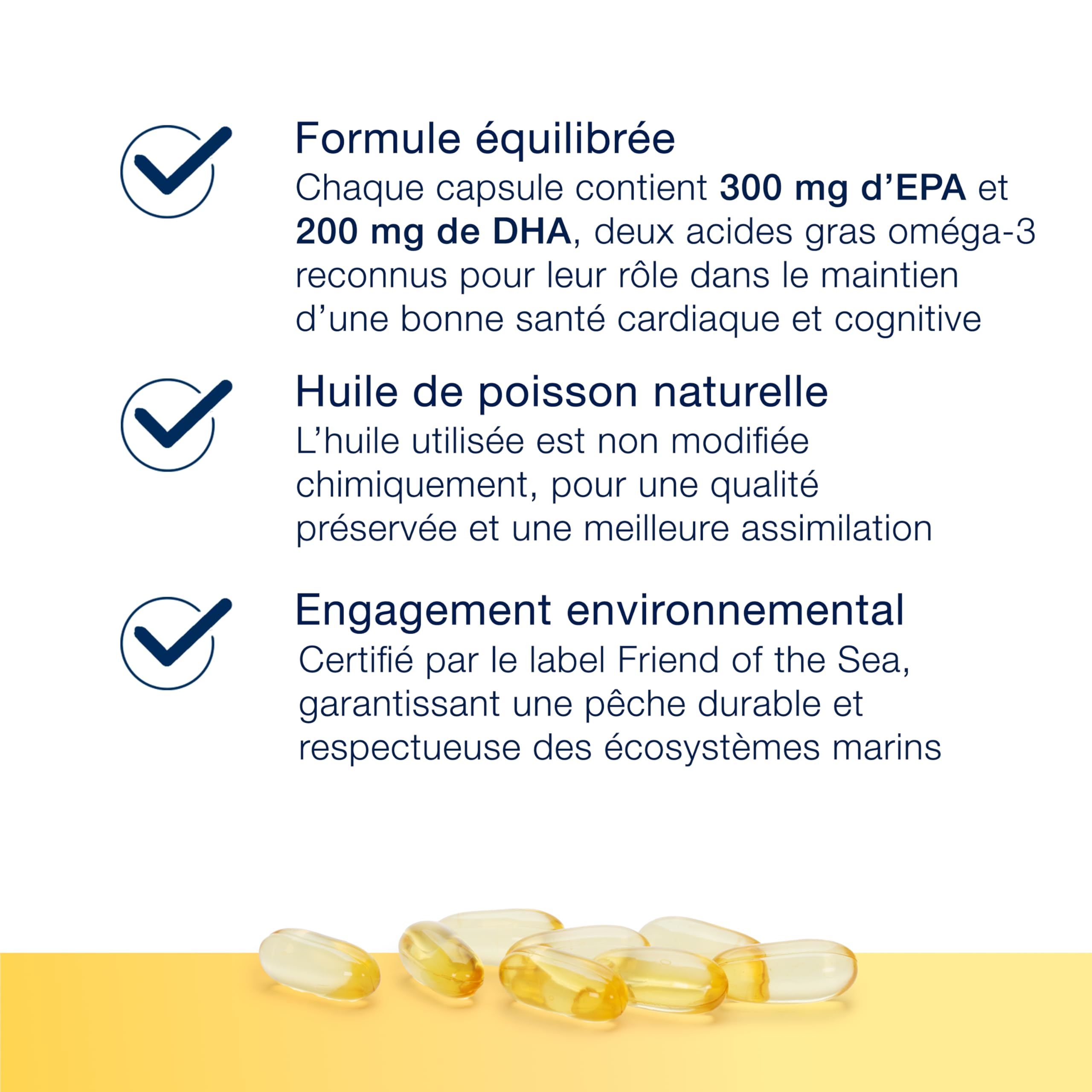 Metagenics OmegaGenics Capital Quotidien, Oméga 3 EPA DHA, 90 Gélules | Les oméga-3 EPA et DHA contribuent à une fonction cardiaque normale. Le DHA contribue au fonctionnement normal du cerveau.