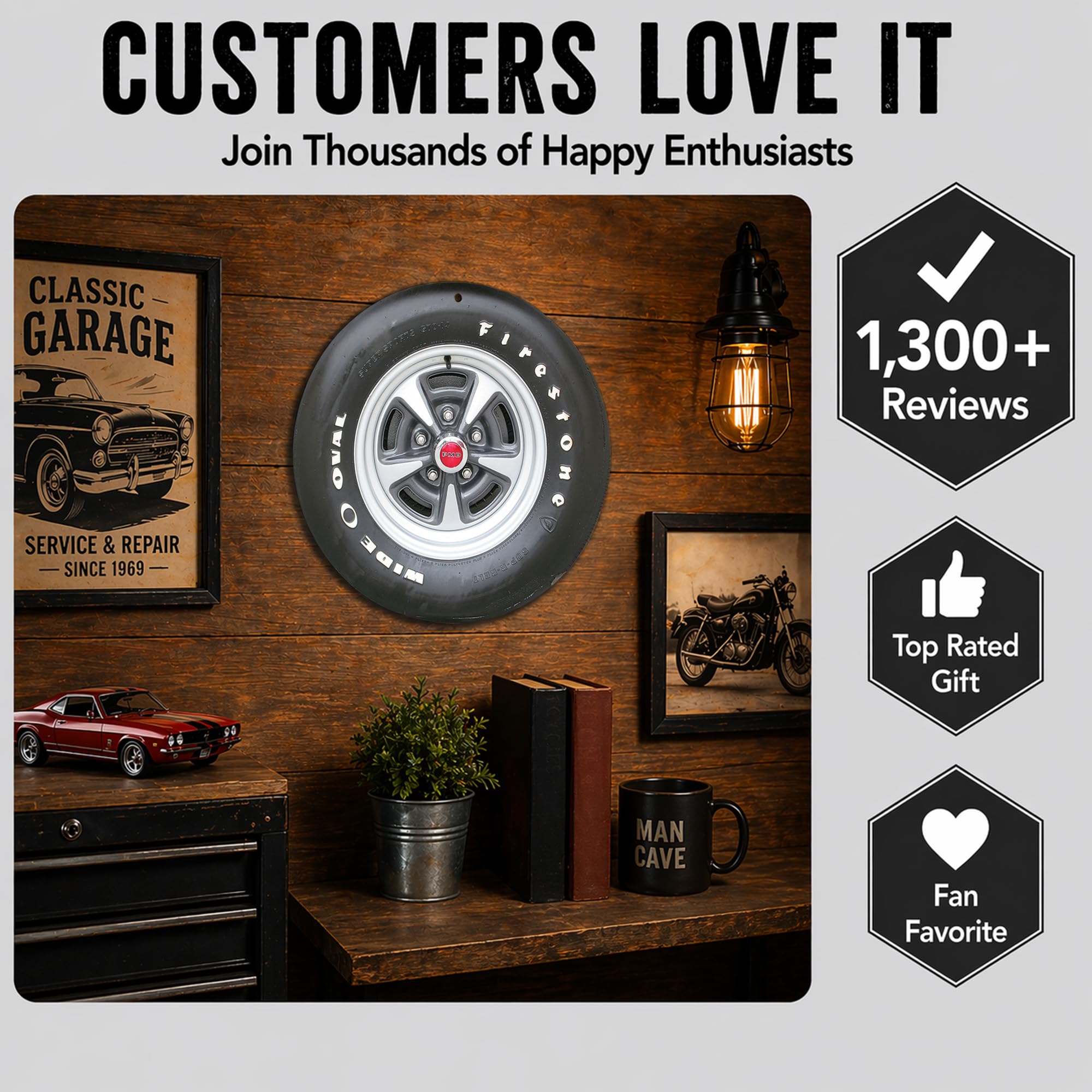 Amazon.com: Compatible with Pontiac Tire Wheel Firestone Wide Oval
