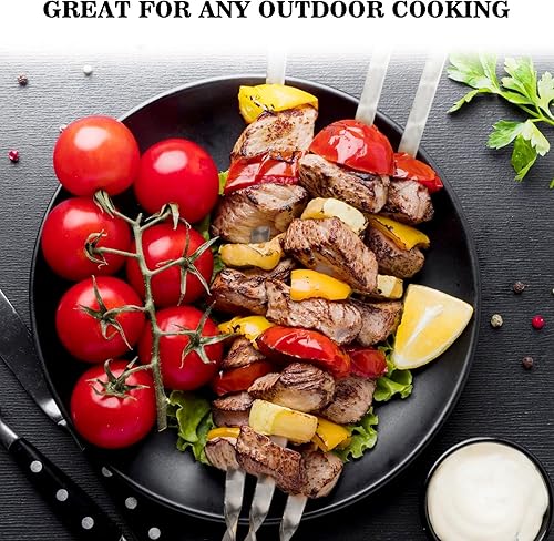 Miniatura 6 de Juego de brochetas 6 en 1  Kit de brochetas premium para asar al aire libre  Accesorios de parrilla  Suministros de barbacoa  Juego de utensilios de