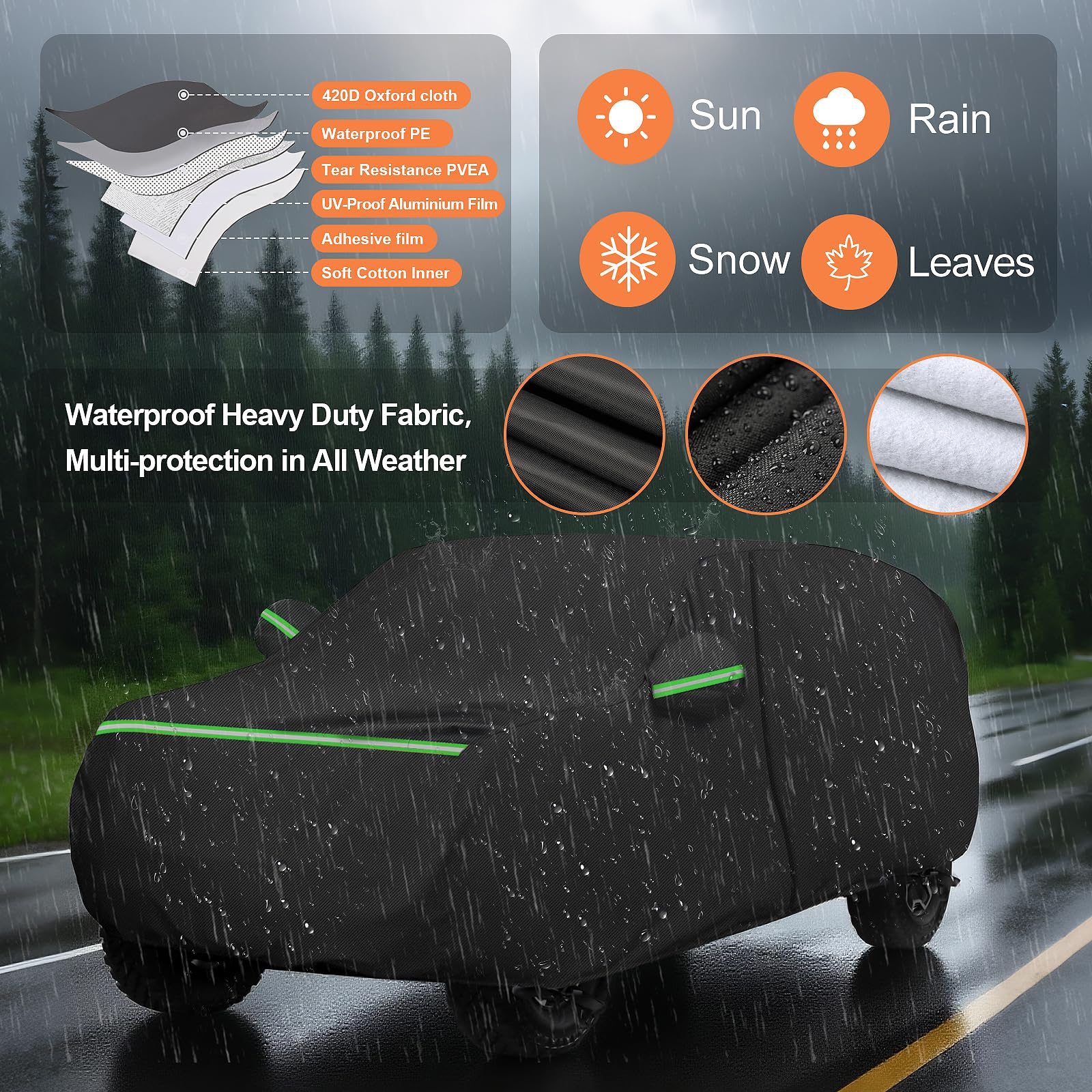 6 Layer Waterproof Car Cover for - Key Features